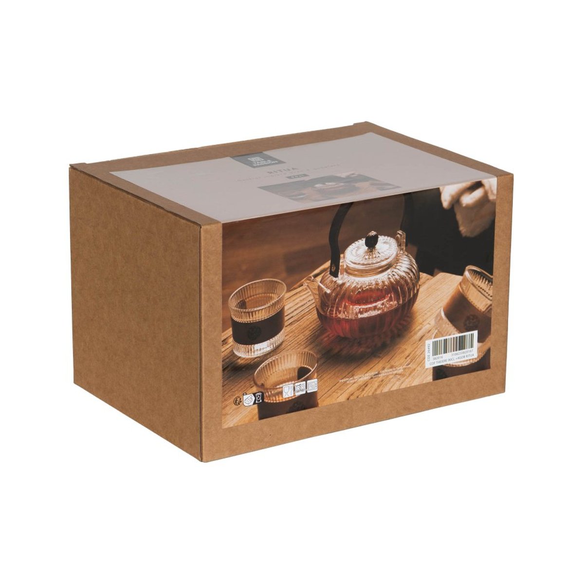 Coffret théière avec 4 gobelets 90 cl-RITUA transparent / cristal, TABLE PASSION