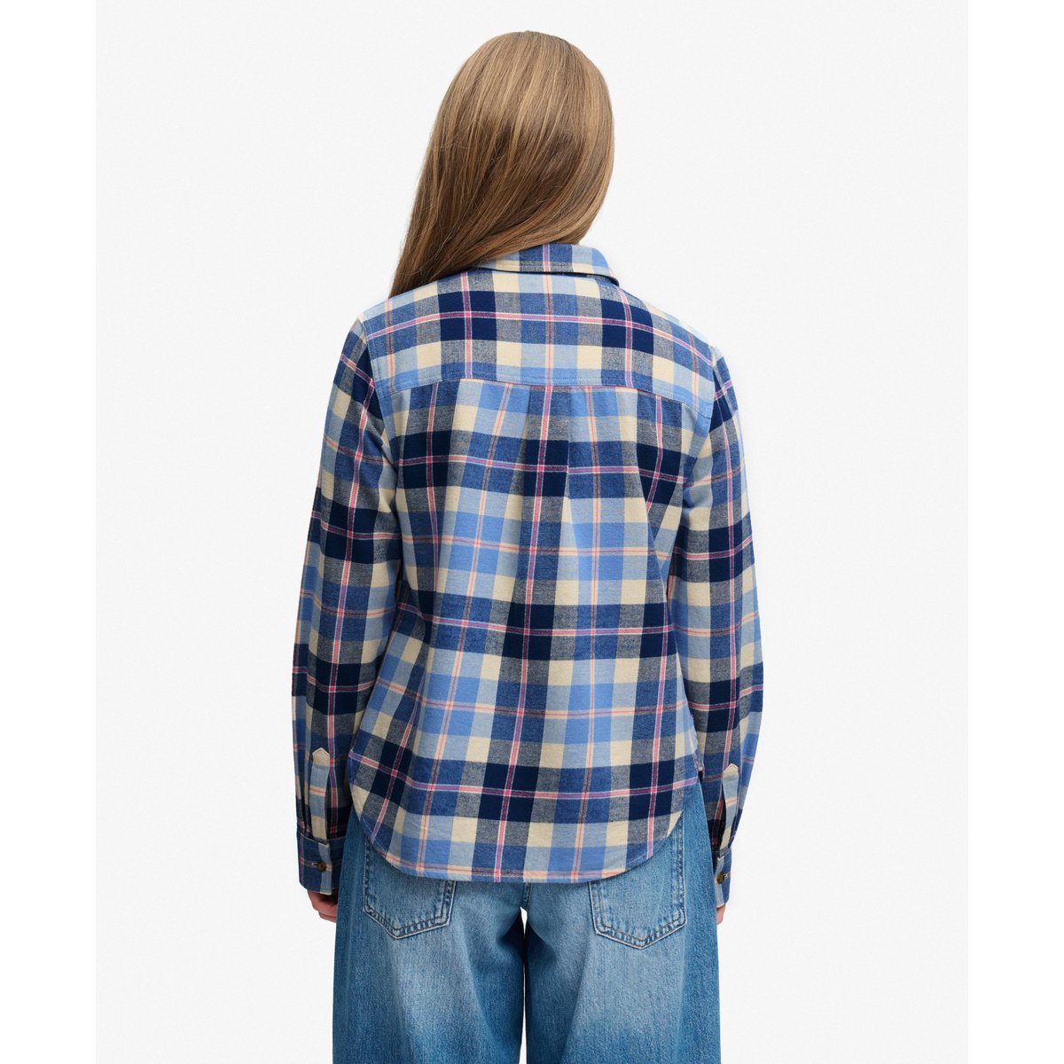 Chemise Flanelle Carreaux Coupe Décontractée bleu classique à carreaux, SUPERDRY