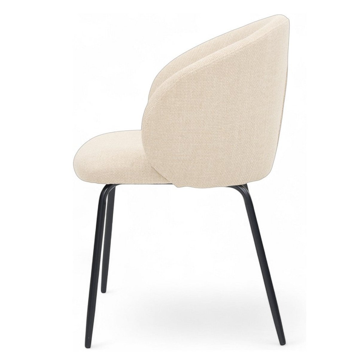 Chaise repas tissu écru ecru, ZAGO