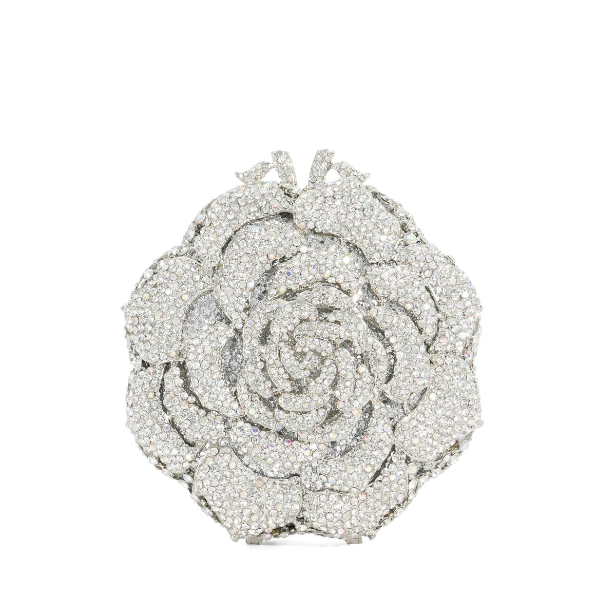 Pochette en forme de fleur rehaussée de strass - BLING silver-metallic, DUNE LONDON