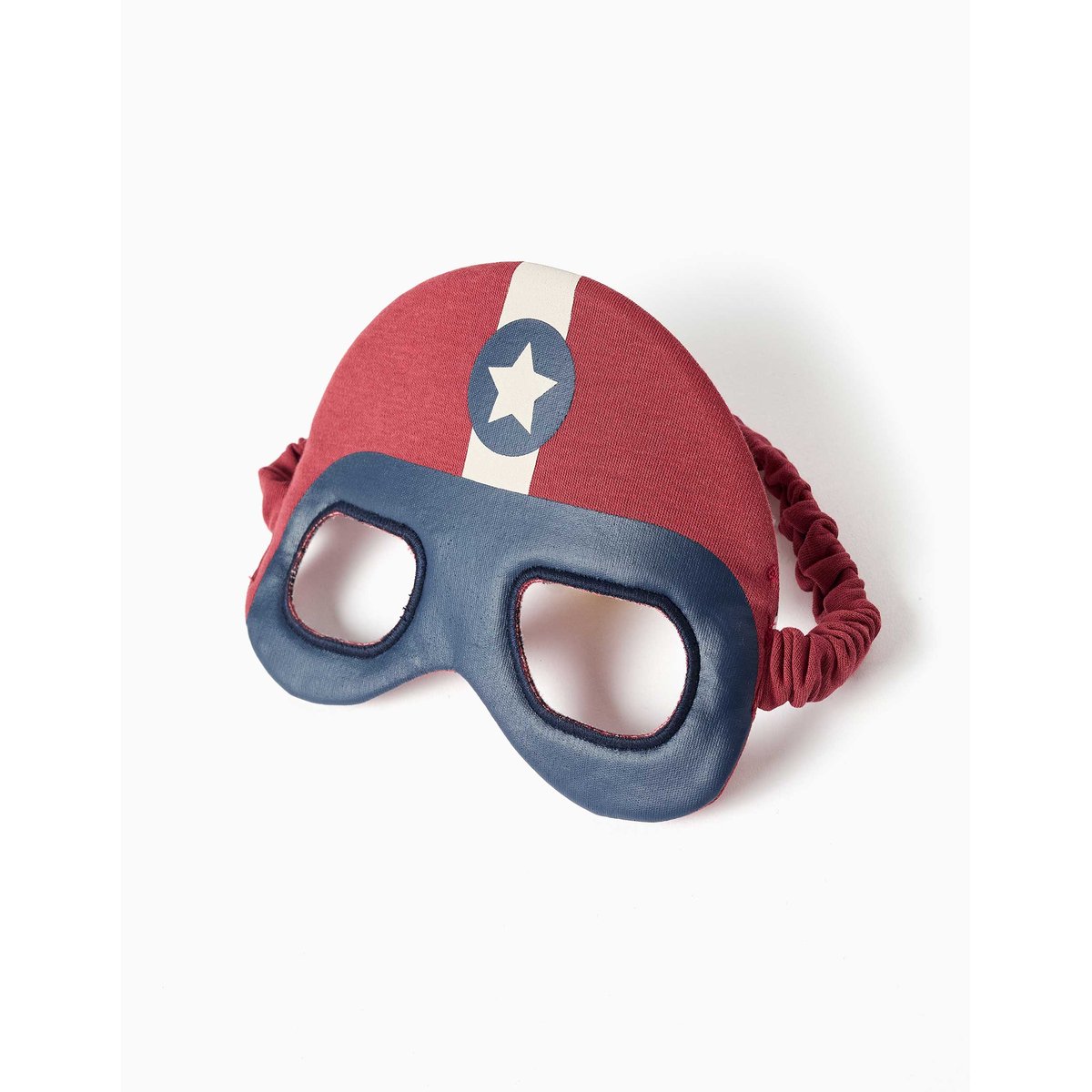 Pyjama à manches longues en coton avec masque rembourré rouge foncé, ZIPPY
