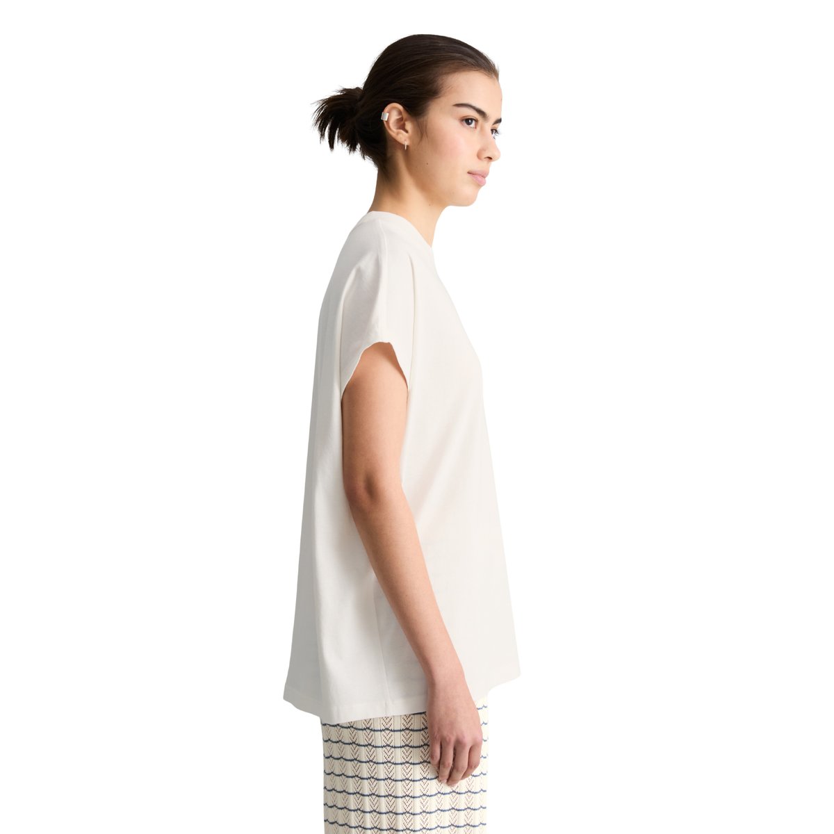 T-shirt DfC surdimensionné en coton organique blanc, MARC O’POLO DENIM