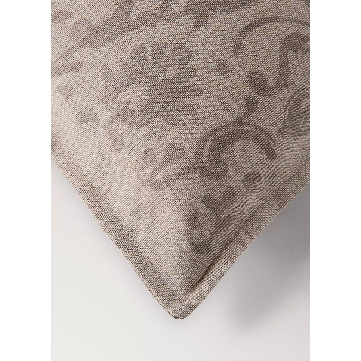 Housse de coussin en lin et coton imprimé, motif ornemental 50 x 50 cm marron clair/pastel, MANGO HOME