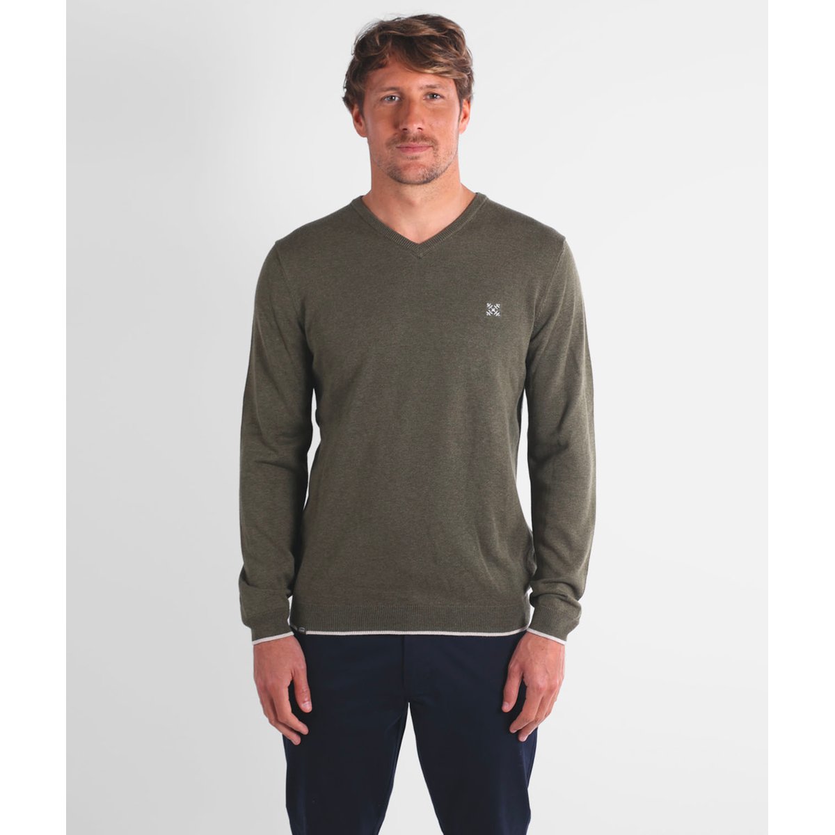 Pull essentiel col V PIVEGA forest heather, OXBOW
