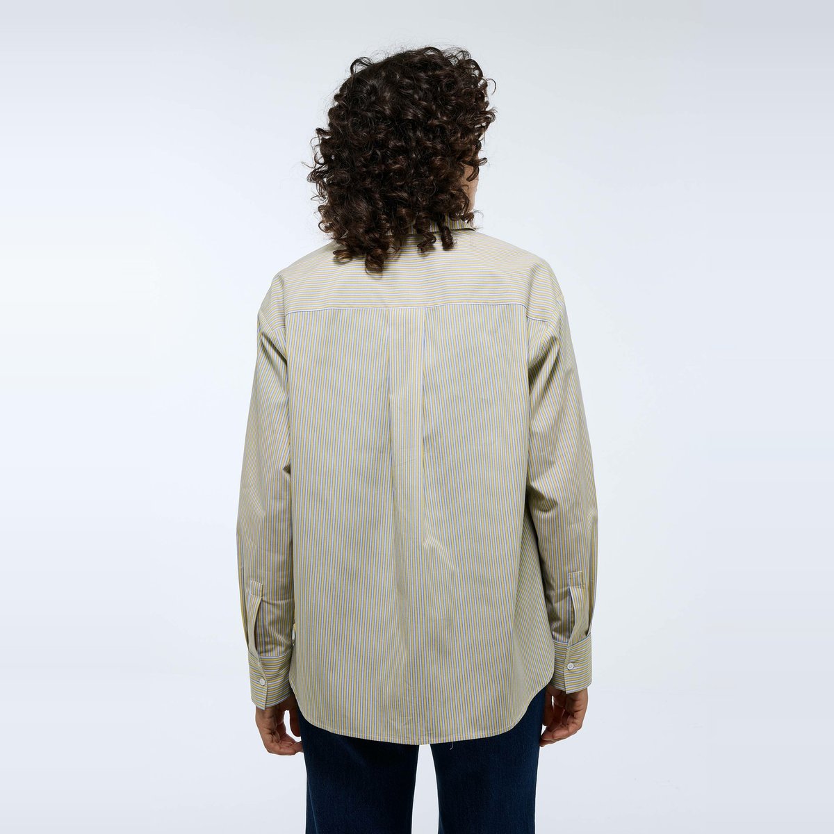 Chemise manches longues rayée en coton BIO GOTS cedrat, MONOPRIX