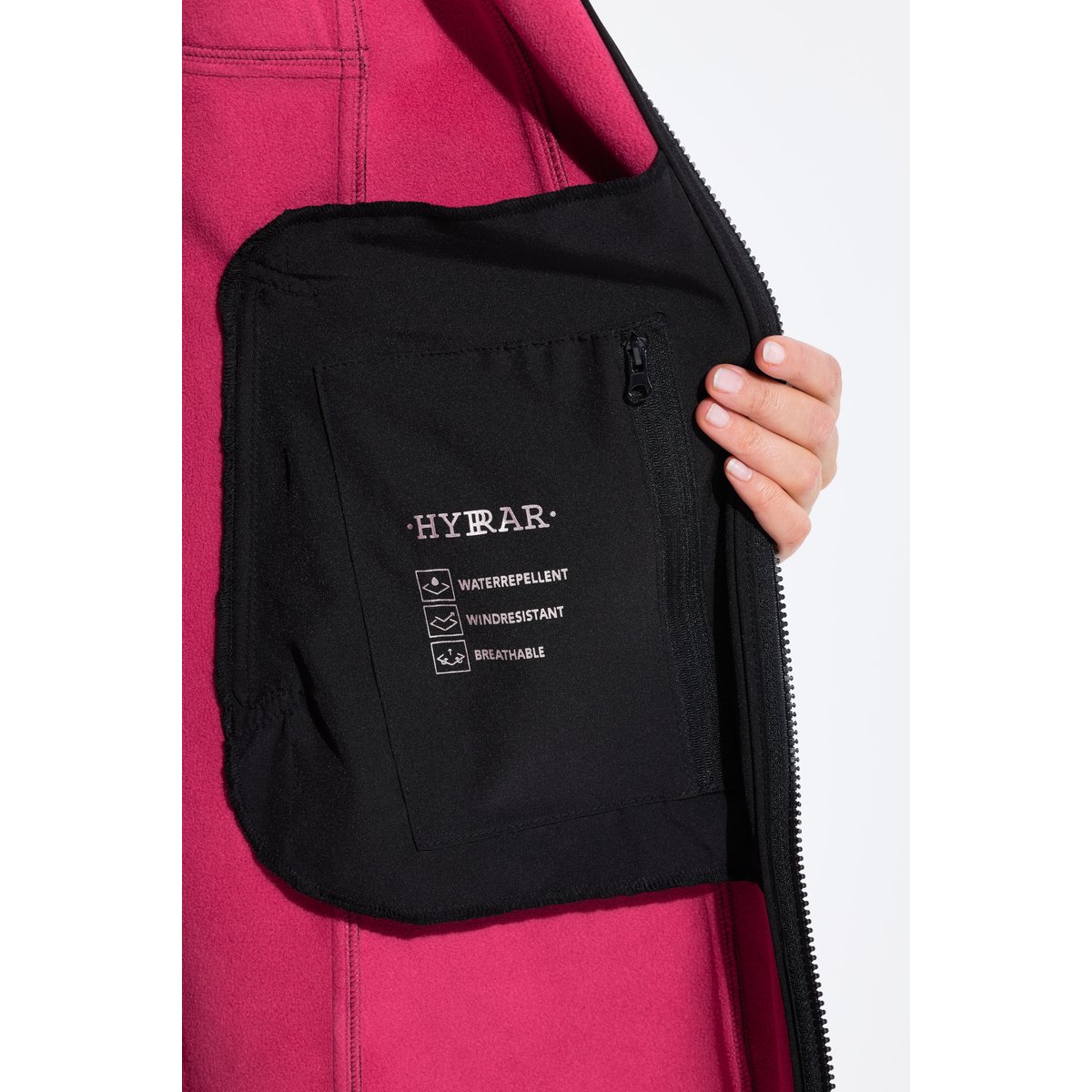 Veste softshell HYPRAR, matière déperlante noir, ULLA POPKEN