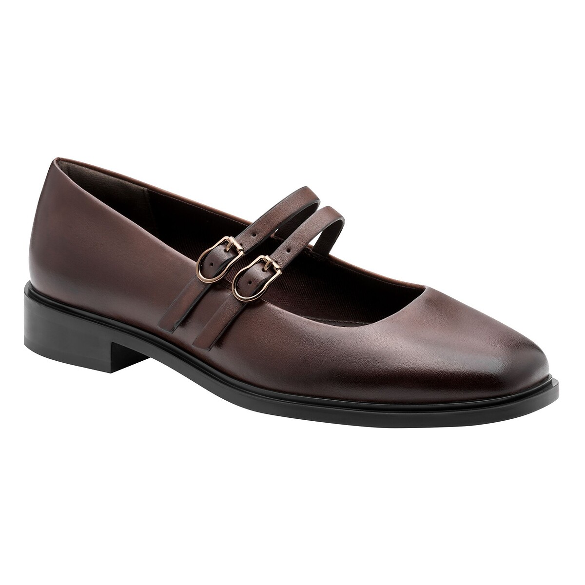 Ballerines babies en cuir marron, TAMARIS