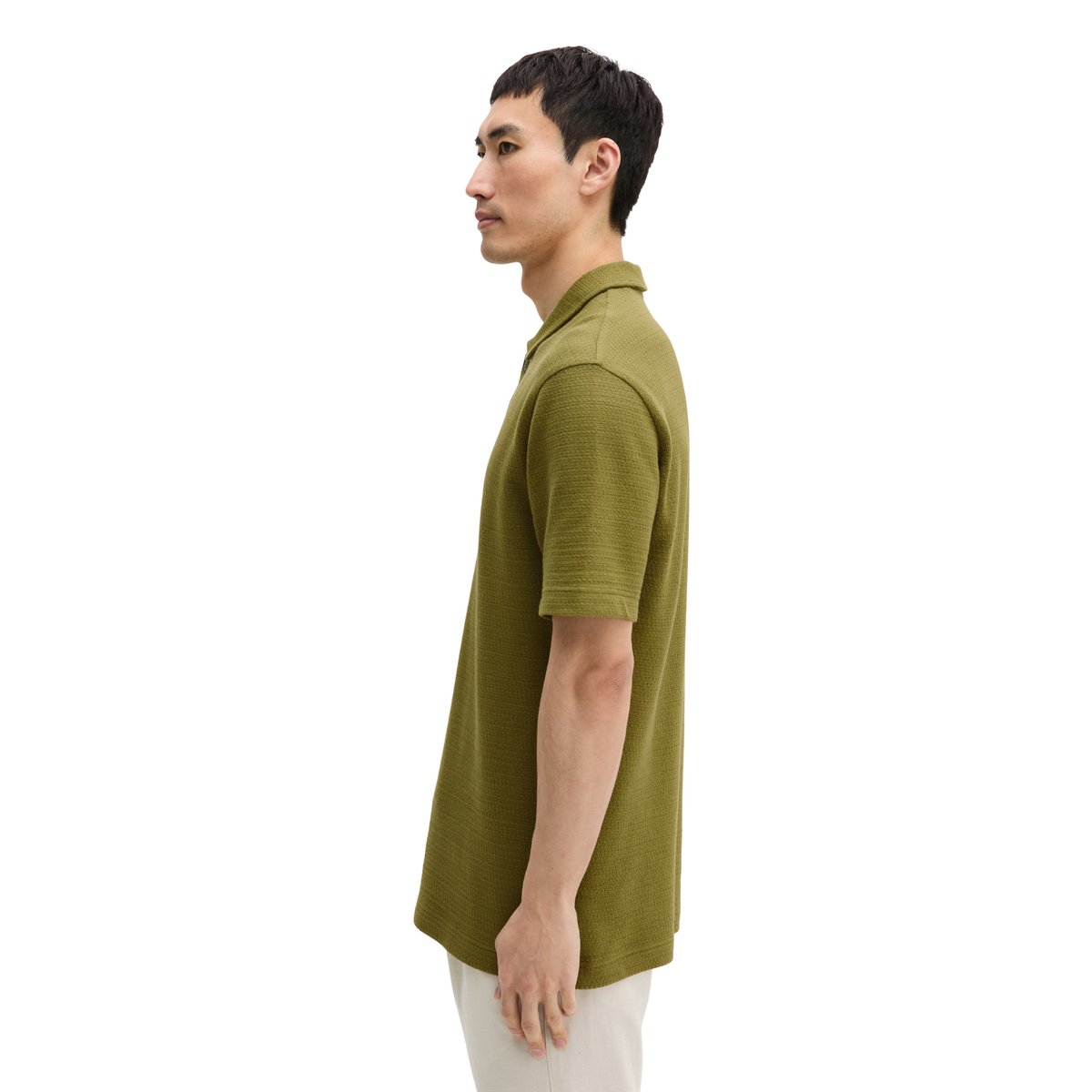 DfC Polo Jersey regular avec une structure fine vert foncé, MARC O'POLO