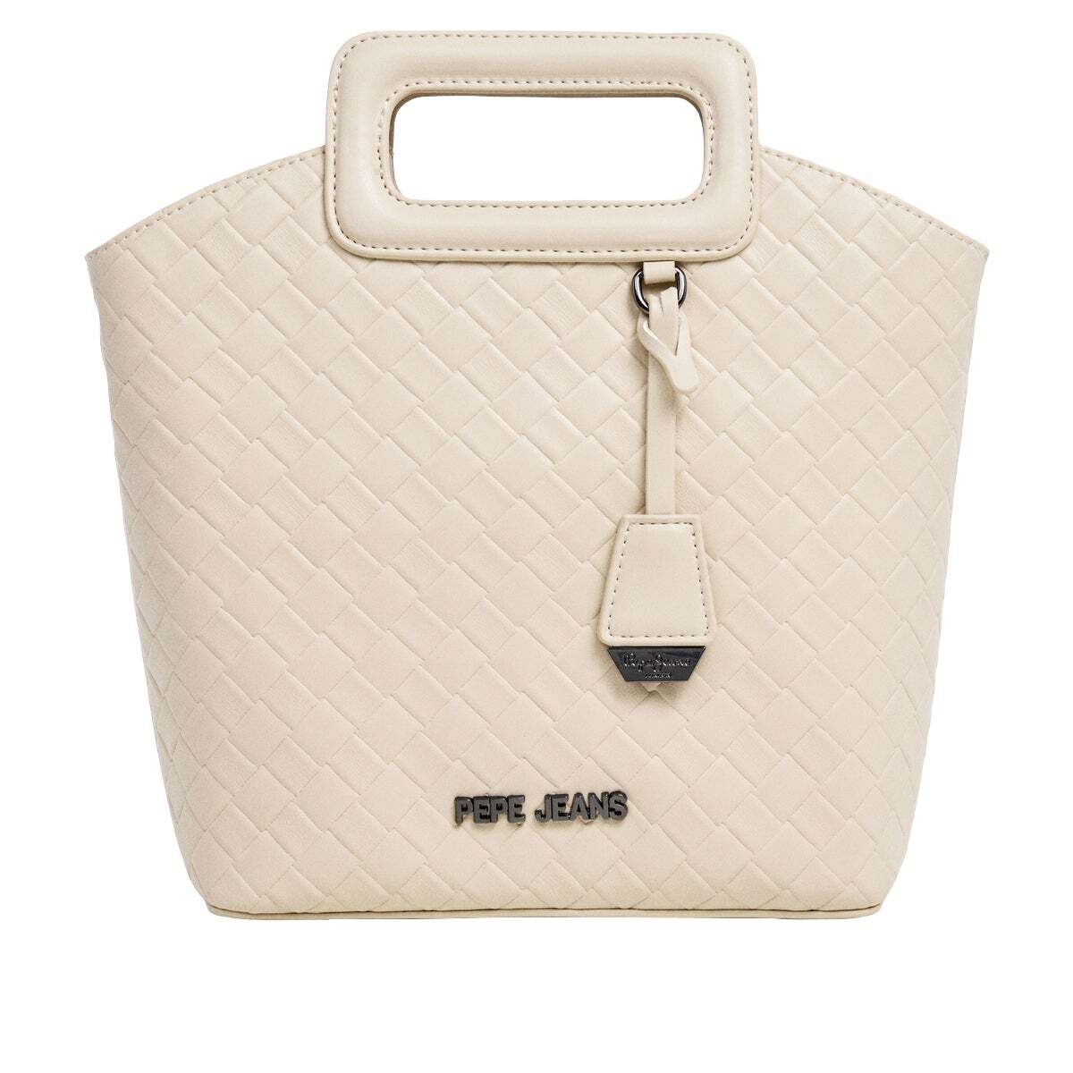 Sac Cabas Effet Cuir blanc ivoire, PEPE JEANS