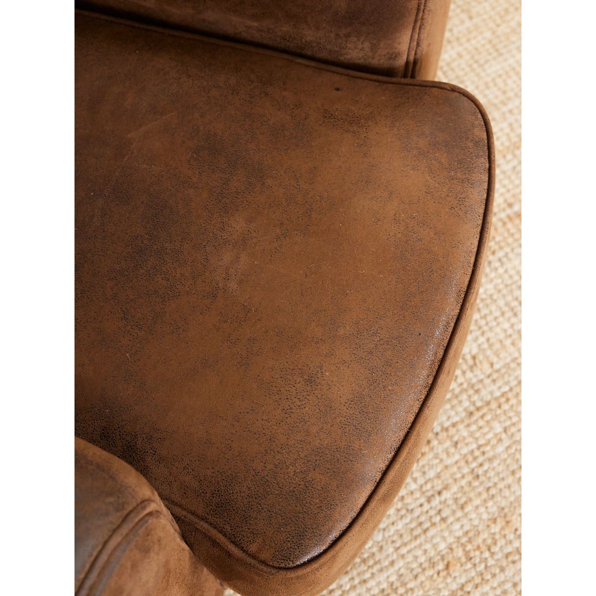 Fauteuil club en simili cuir Ernest N°1648 - Bon état marron, DEBONGOUT