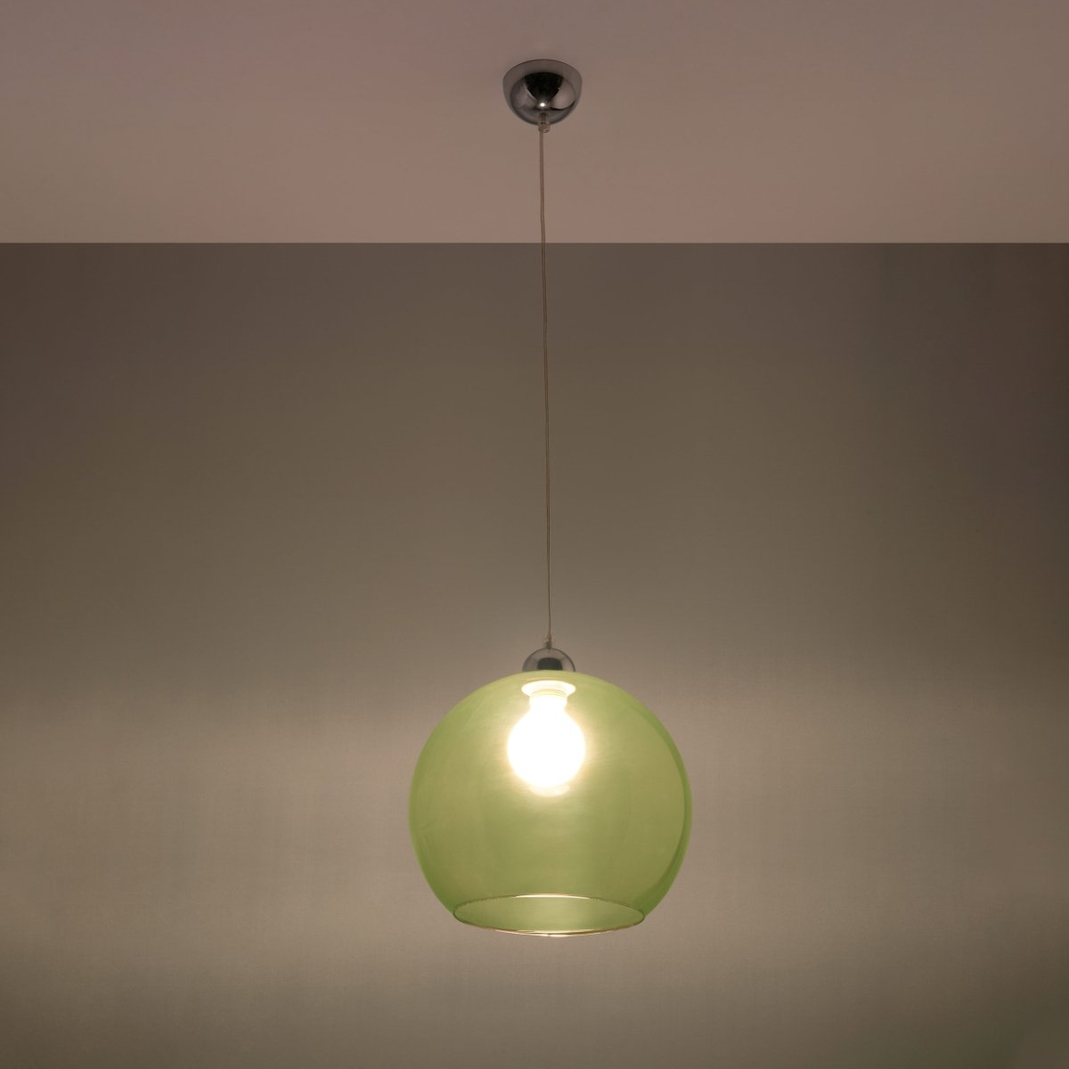 Suspension Acier Vert E27 1 Ball vert, EDEN