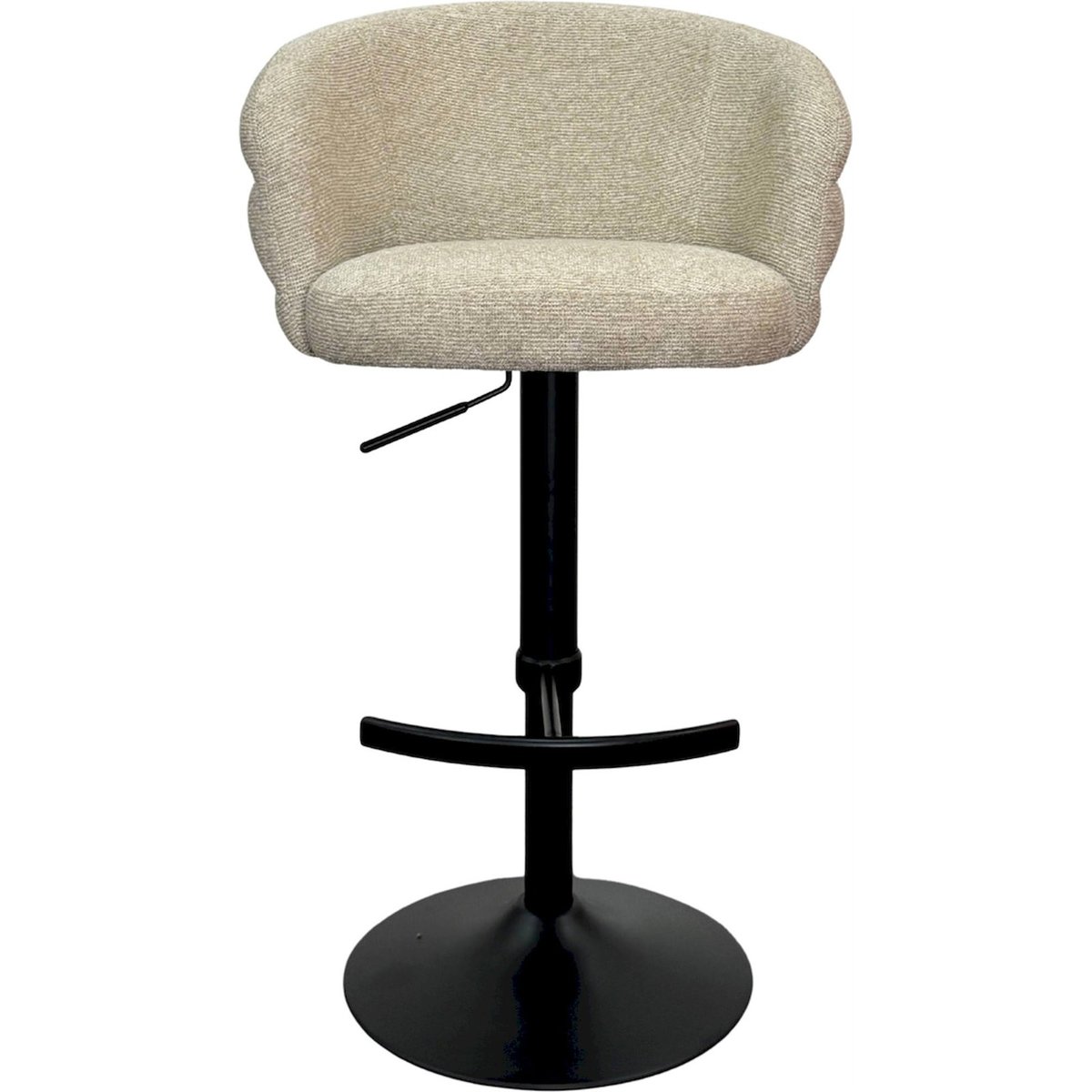 Tabouret de bar pivotant à hauteur réglable biscotti beige clair, RECOLLECTION