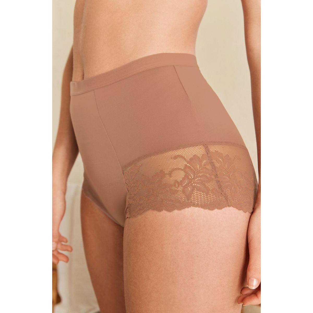 Culottes gainantes avec dentelle, lot de 2 neutre/fauve, NEXT