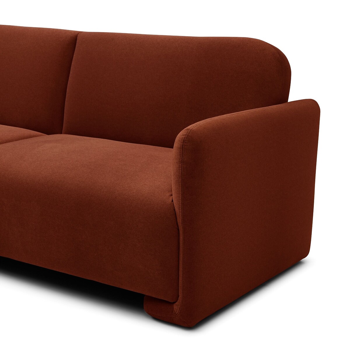 Marley Curved Velvet Sofabed burnt orange, ÉDITÉ