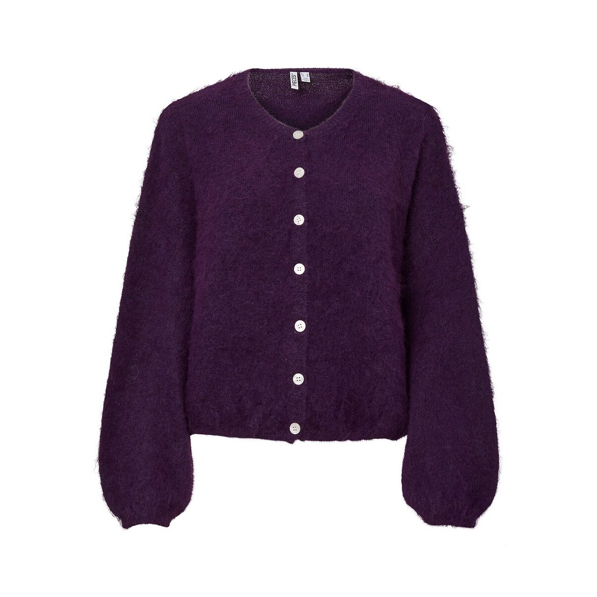 Gilet manches longues, col rond violet, PIECES