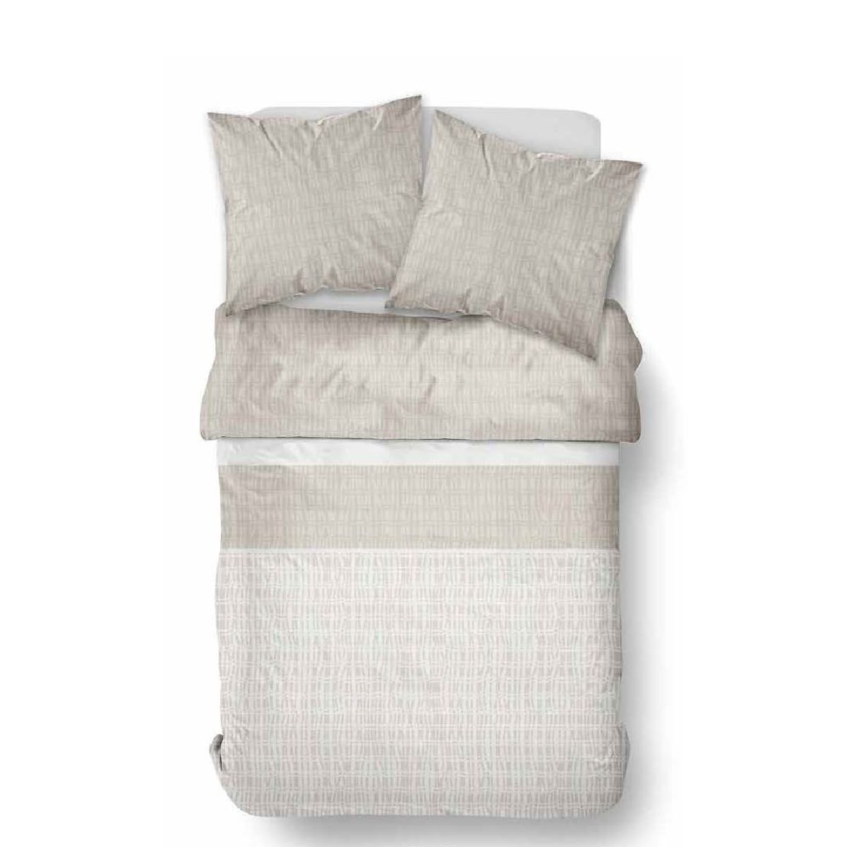 Parure de lit 2 personnes imprimé SUNSHINE YASMINE beige, TODAY