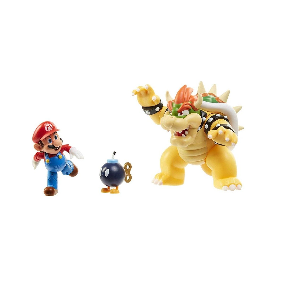 Pack 3 Figurines Mario Vs Bowser Lava Battle - Super Mario couleur unique, JAKKS PACIFIC