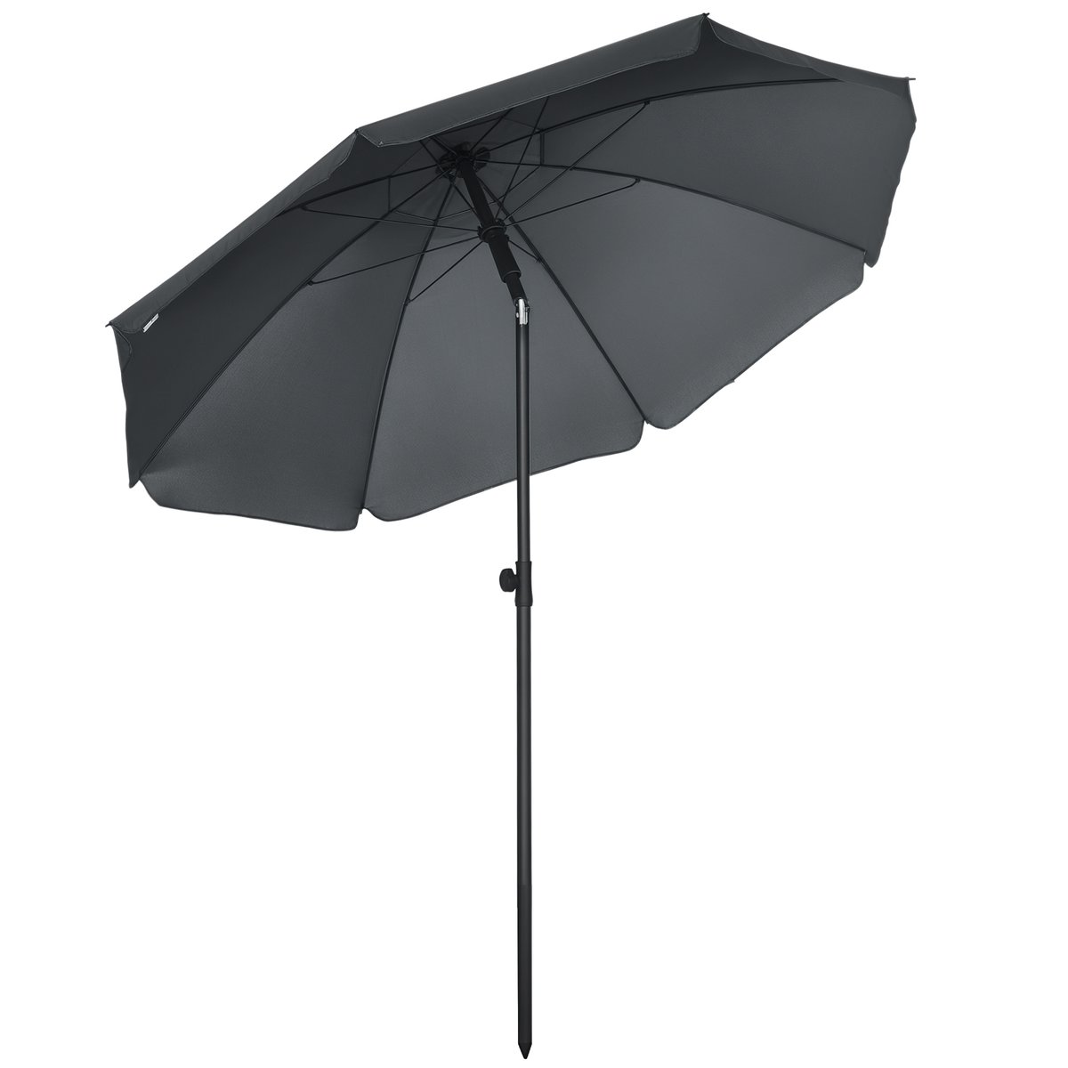 Parasol inclinable octogonal  Ø 1,8 x 2,09H m acier polyester gris gris, OUTSUNNY