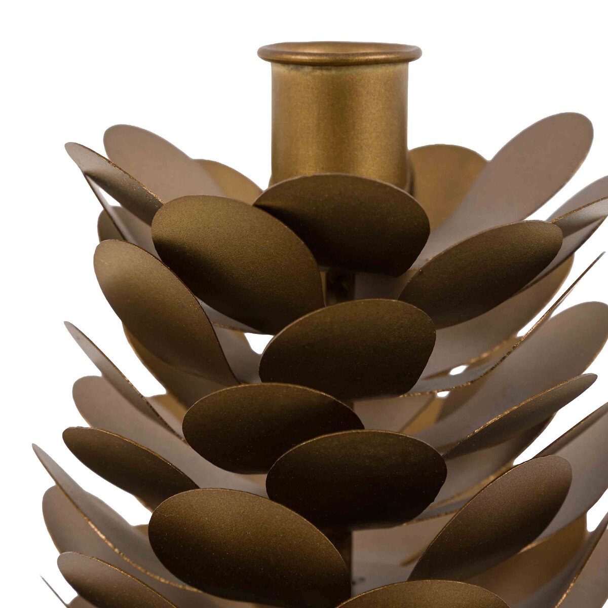 Set of 2 Woodland Pinecone Candleholders in Gold gold-coloured, ÉDITÉ