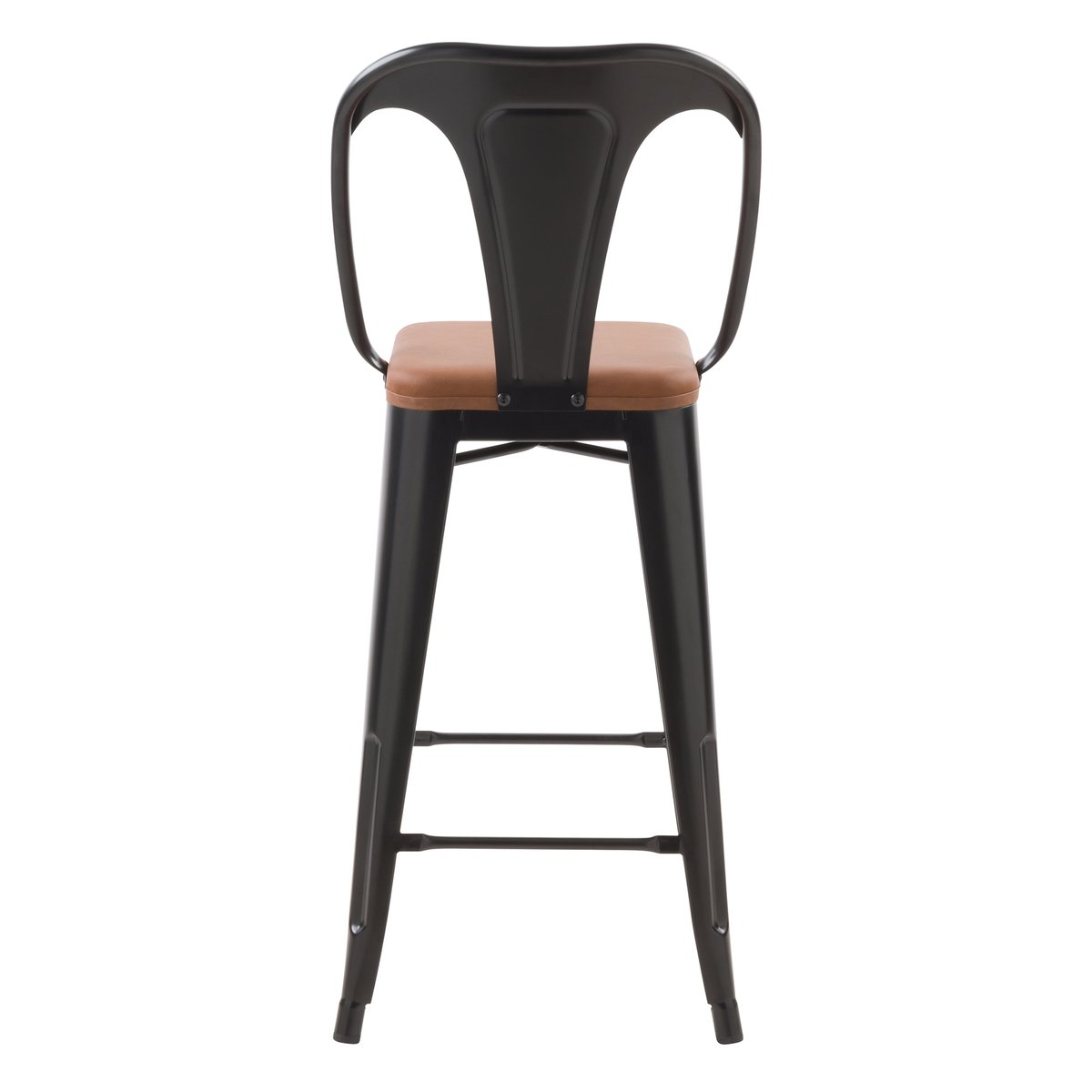 Lot de 2 chaises pour îlot central 68 cm et - CHARLY noir et marron, MAISON PAVANE