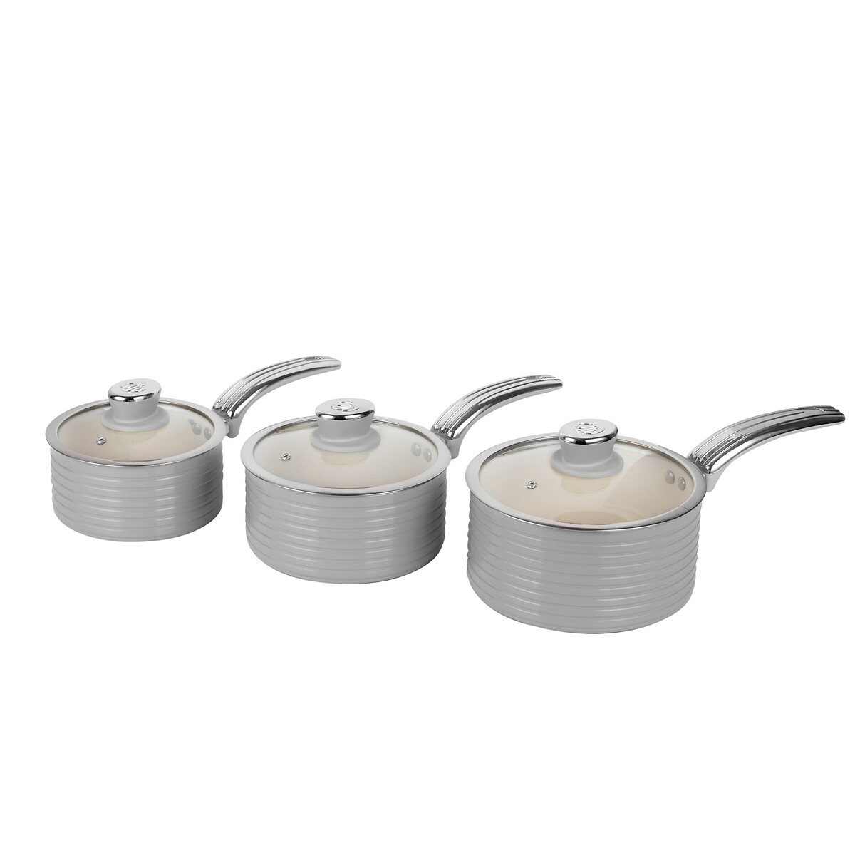 5-Piece Retro Pan Set in Grey grey, SWAN