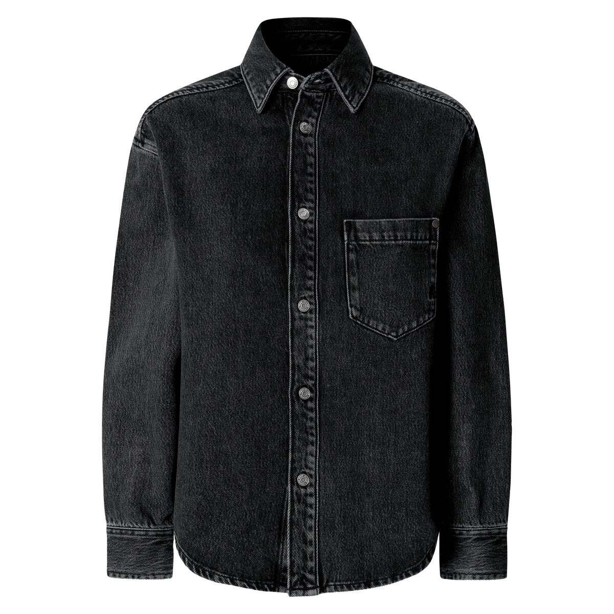 Surchemise À Coupe Décontractée En Denim noir tencel lavé, PEPE JEANS