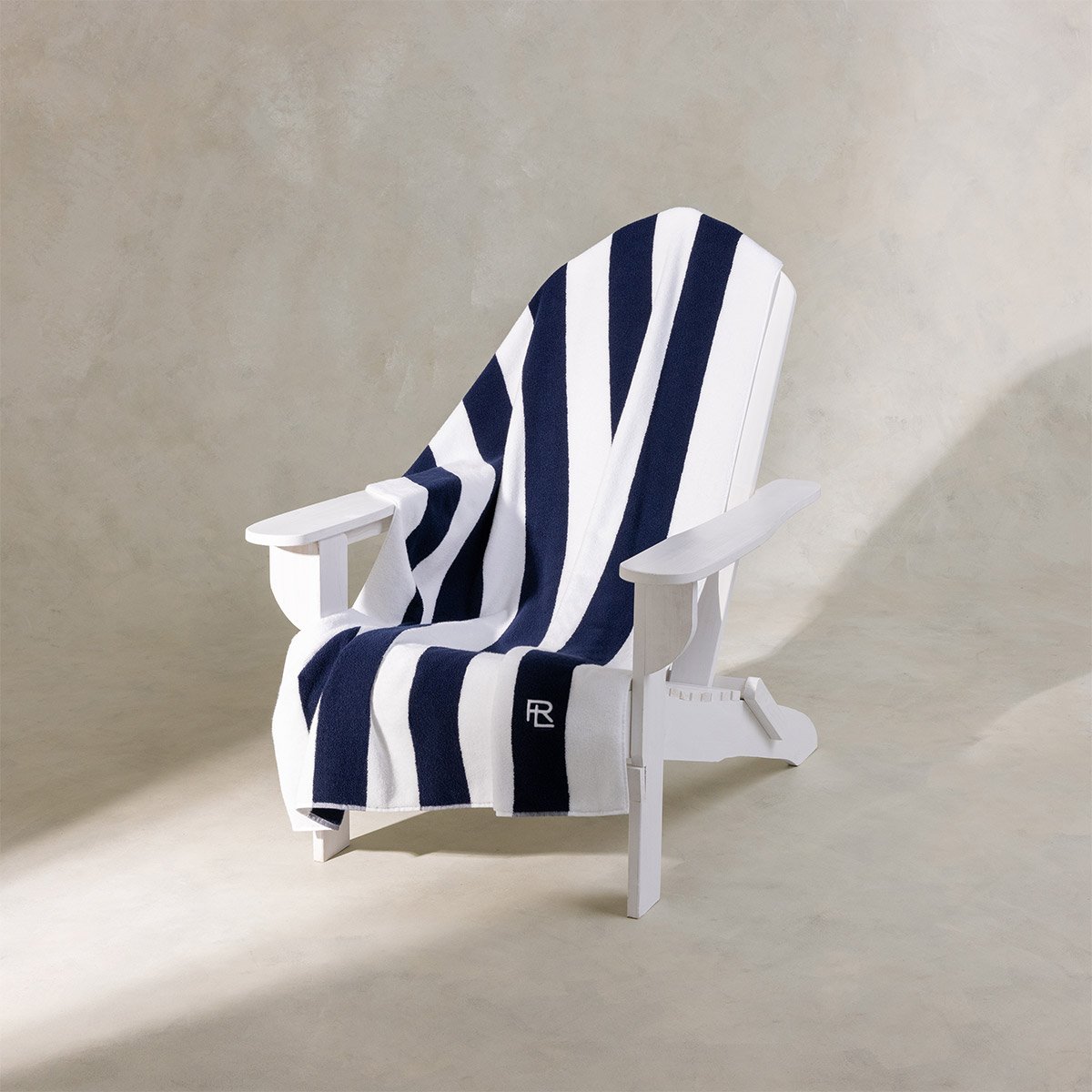 Serviette de plage en coton, HENLEY navy, RALPH LAUREN HOME
