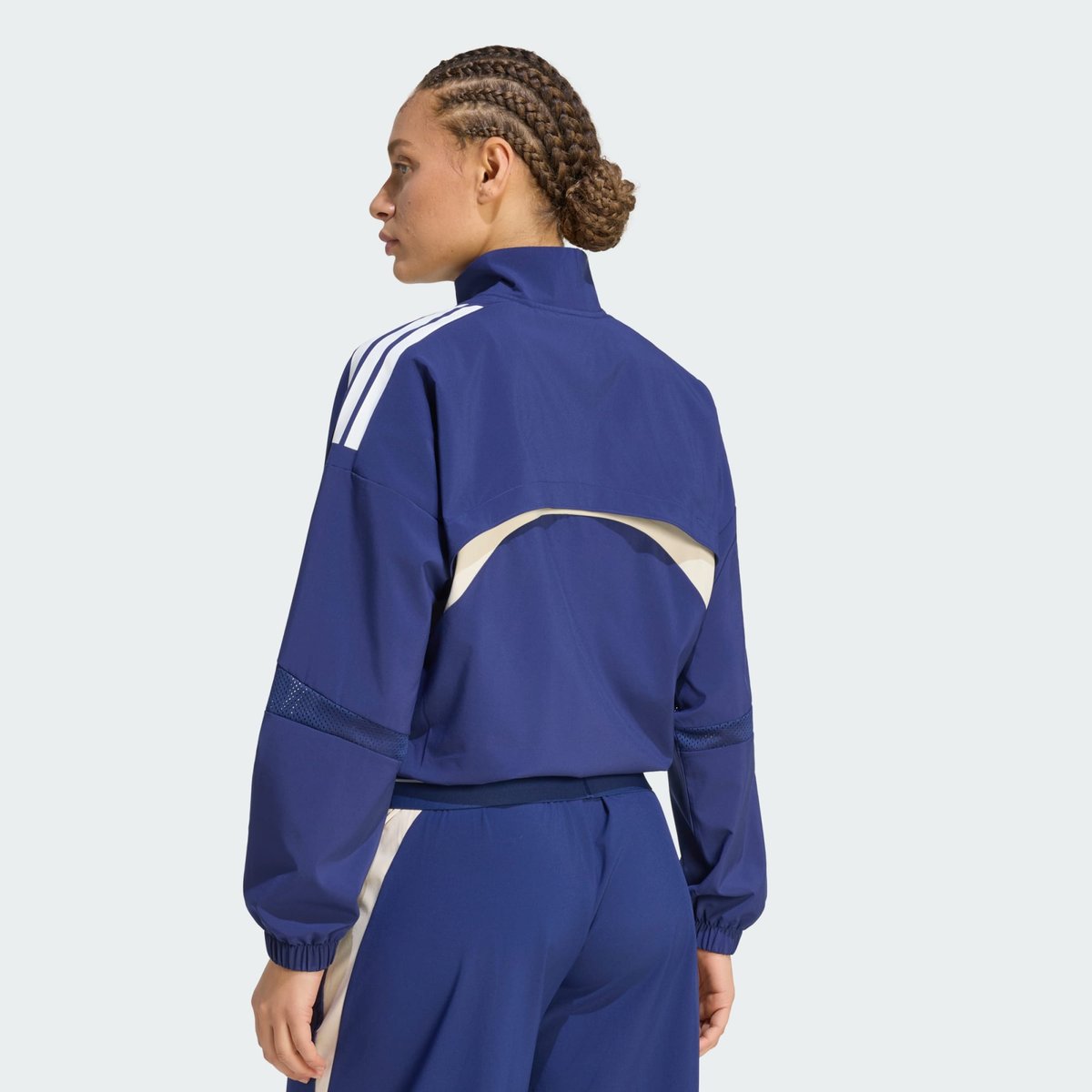 Veste De Survêtement 1/4 Zip Toile Color Block 3 Bandes Hyperglam Veste De Survêtement 1/4 Zip Toile Color Block 3 Bandes Hyperglam dark blue, adidas Performance
