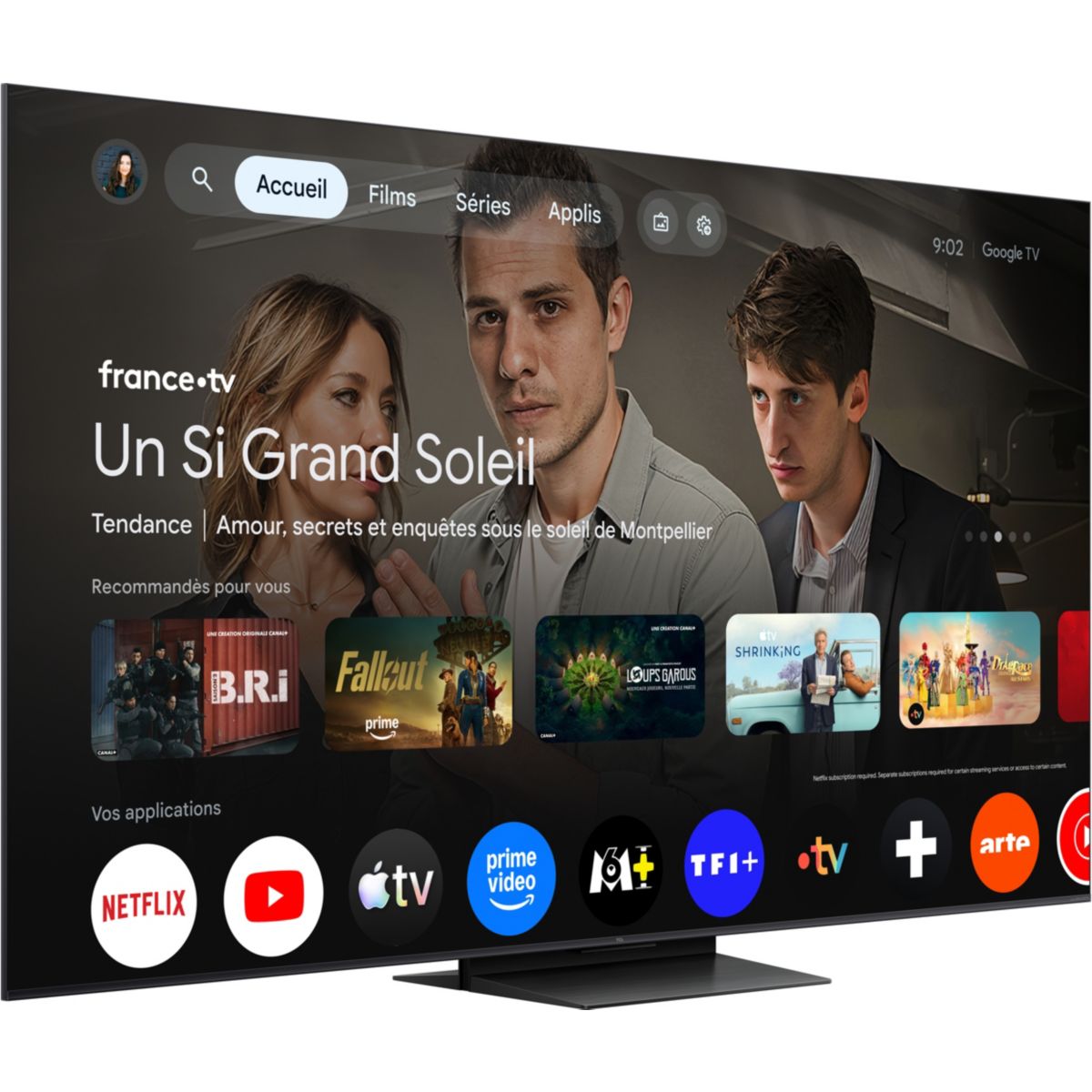 TV Mini LED 55C79L (2026) 55" (139 cm) noir, TCL
