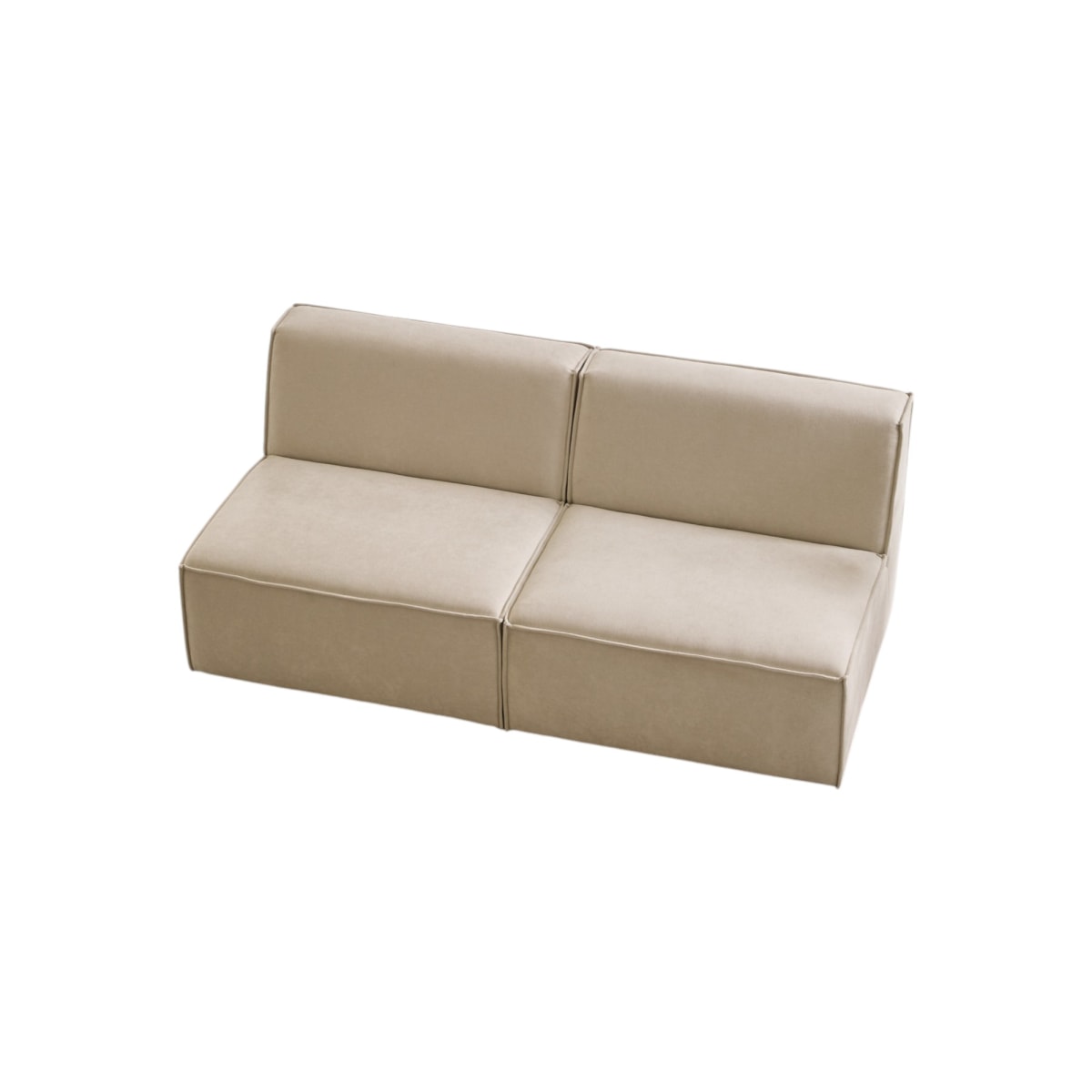 Canapé droit en Tissu, DARIO beige, TIKAMOON