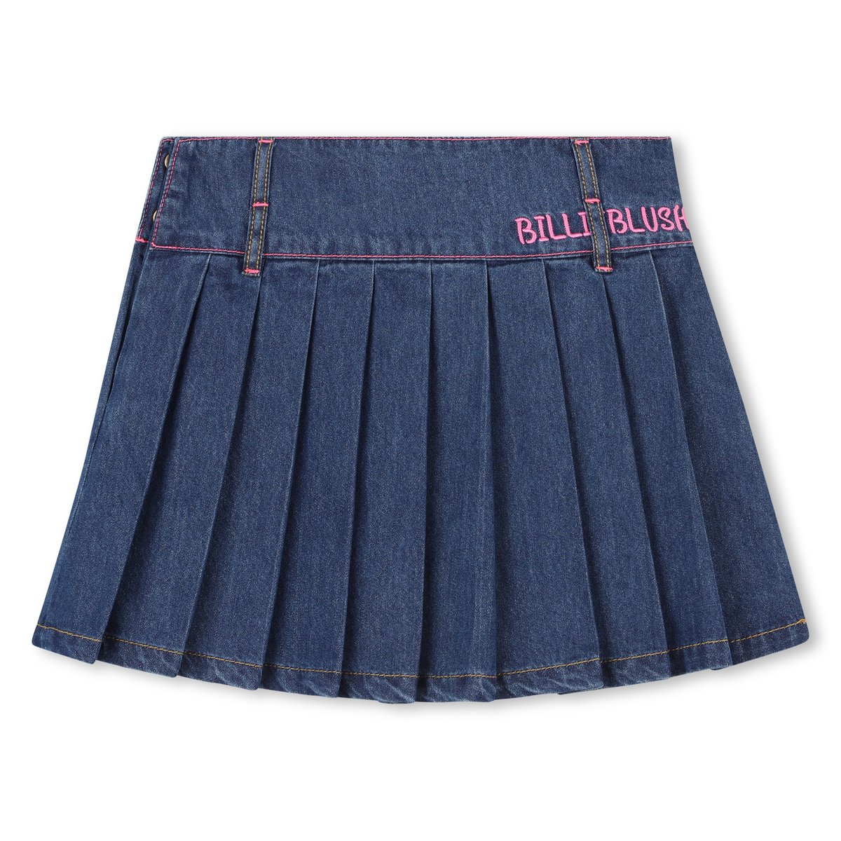 Jupe plissée en denim denim blue, BILLIEBLUSH