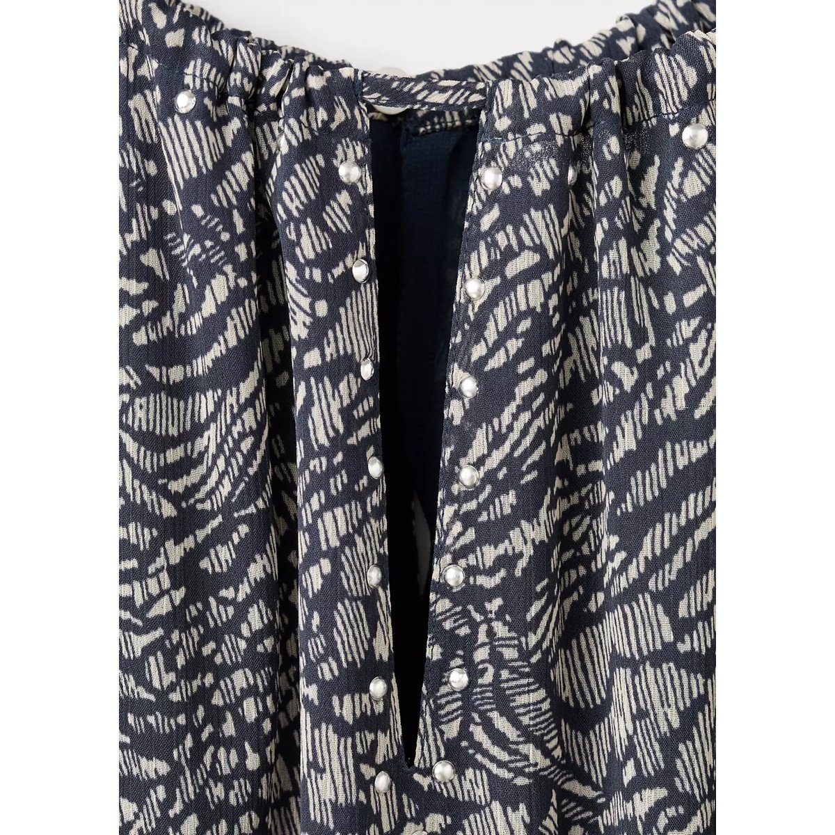 Robe à volants cut-out bleu marine, MANGO TEEN
