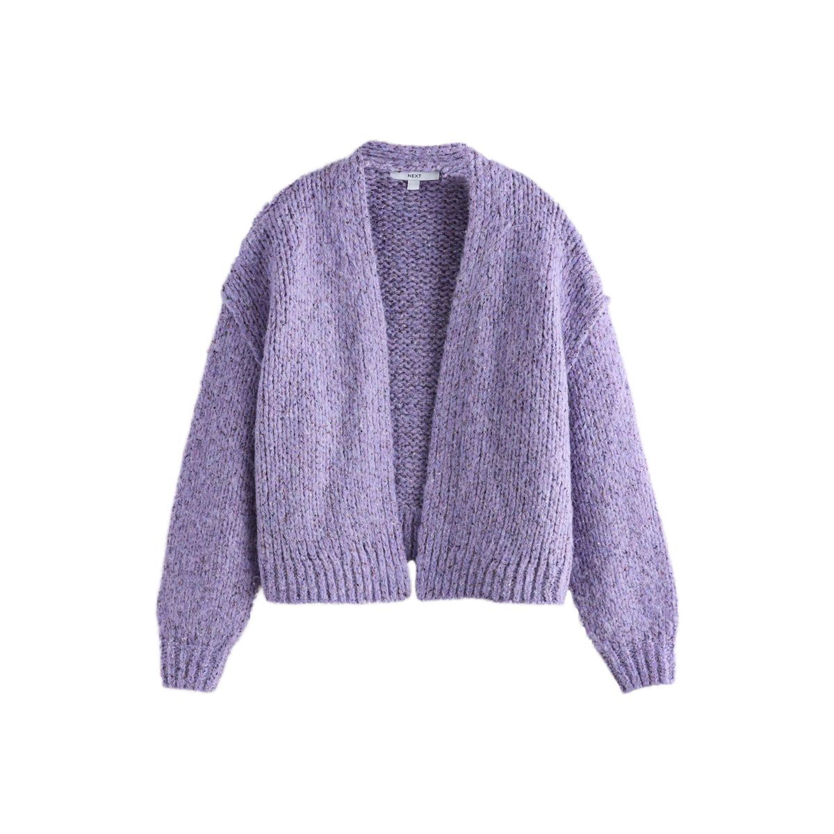 Cardigan doux en maille épaisse ouverte neppy violet, NEXT