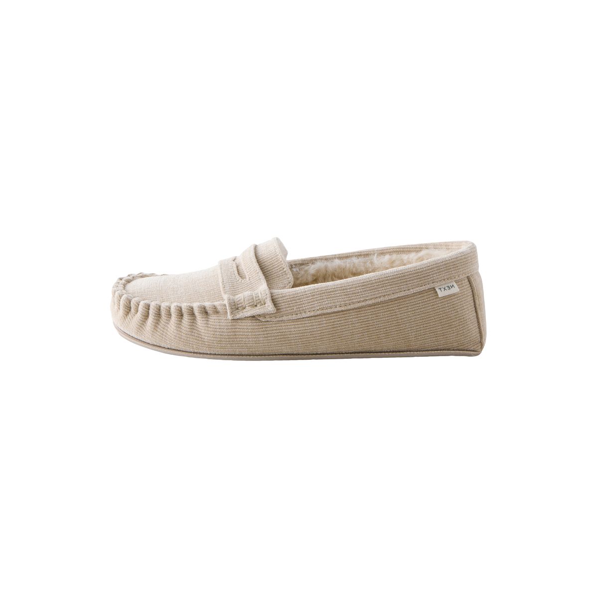 Chaussons style mocassins crème/bronze, NEXT