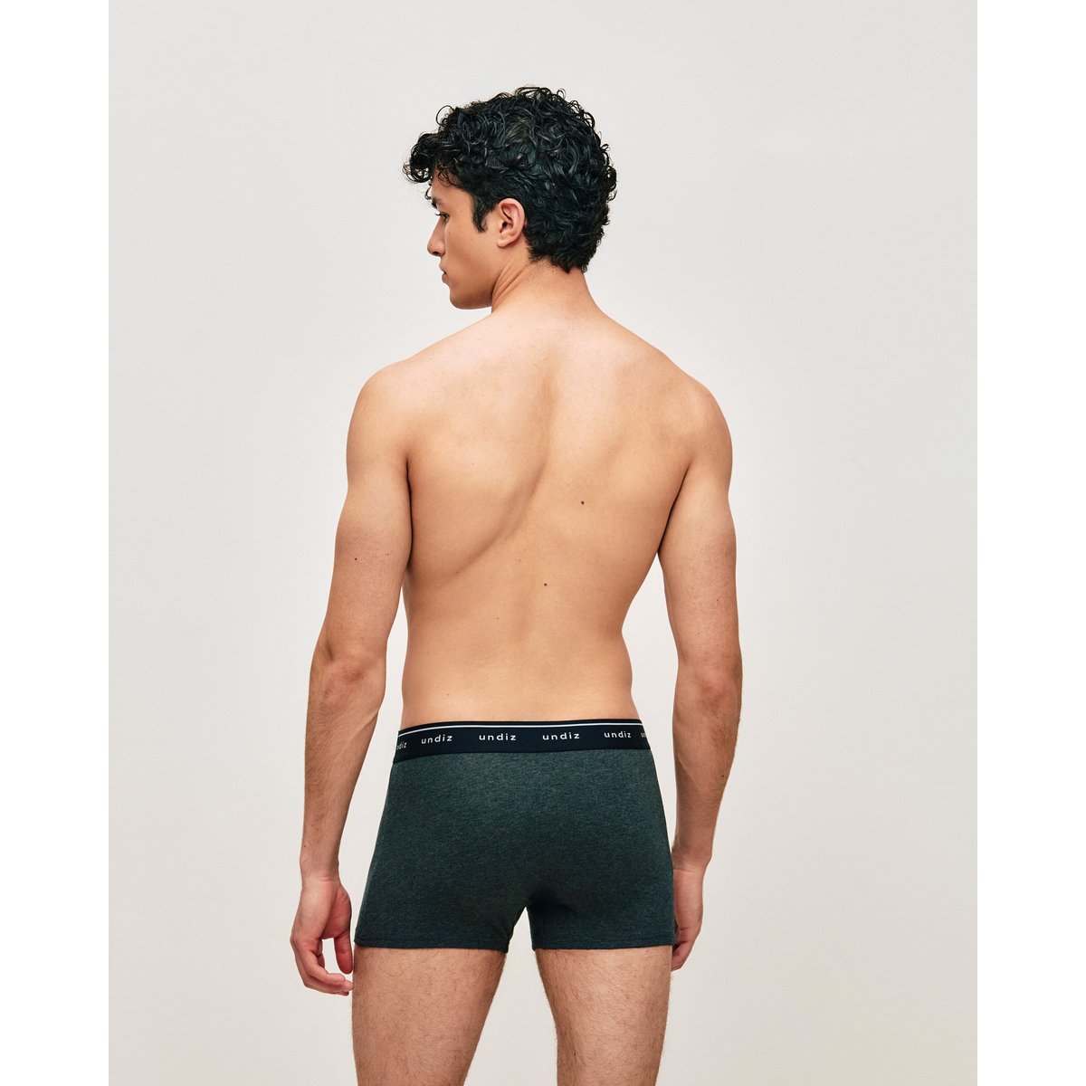 Boxer uni en coton BOXERUNIZ gris foncé, UNDIZ
