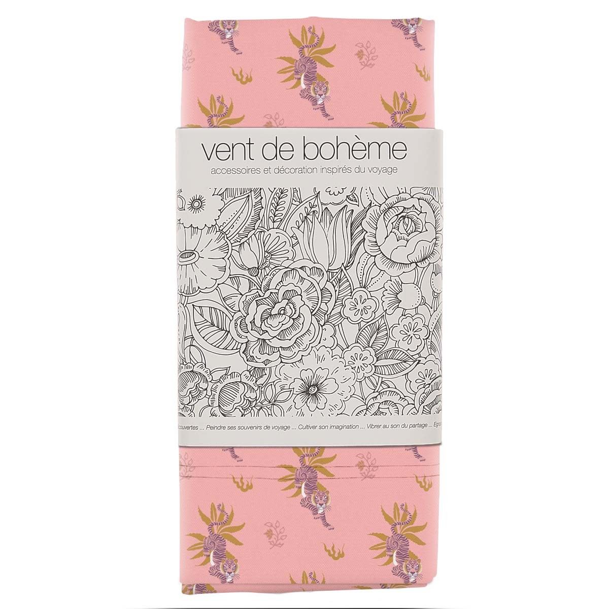 Toile de Transat BENGALI rose, VENT DE BOHÈME
