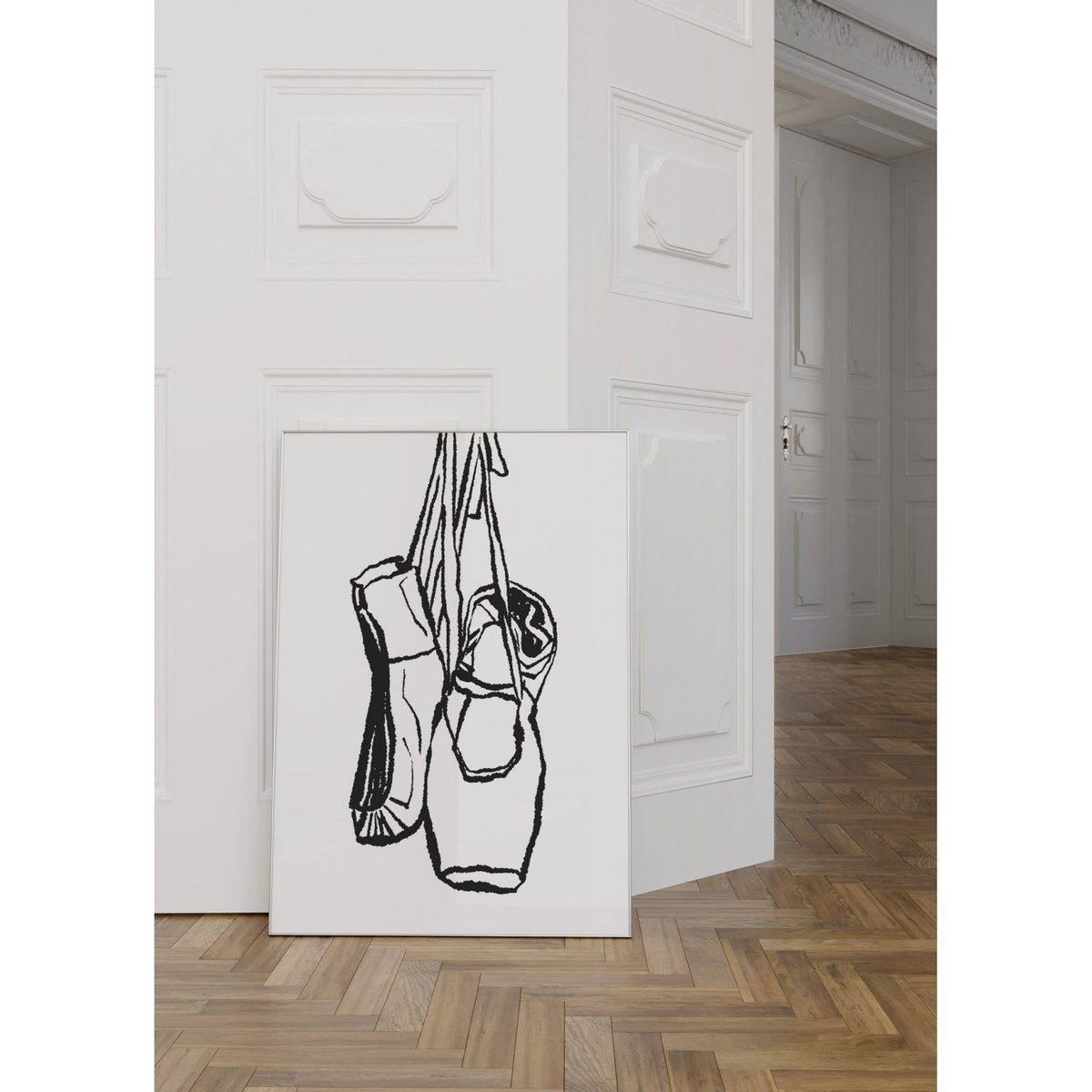 Affiche Danseuse 3 blanc, L'AFFICHERIE