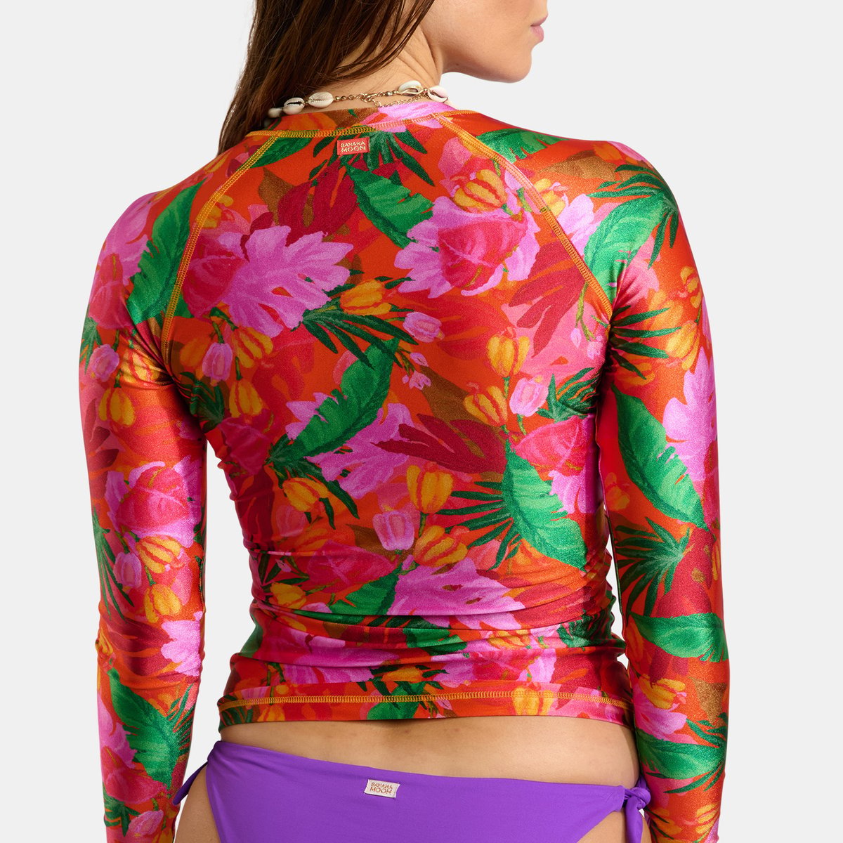 Haut de maillot lycra manches longues Oohla - ALAMEA orange, BANANA MOON