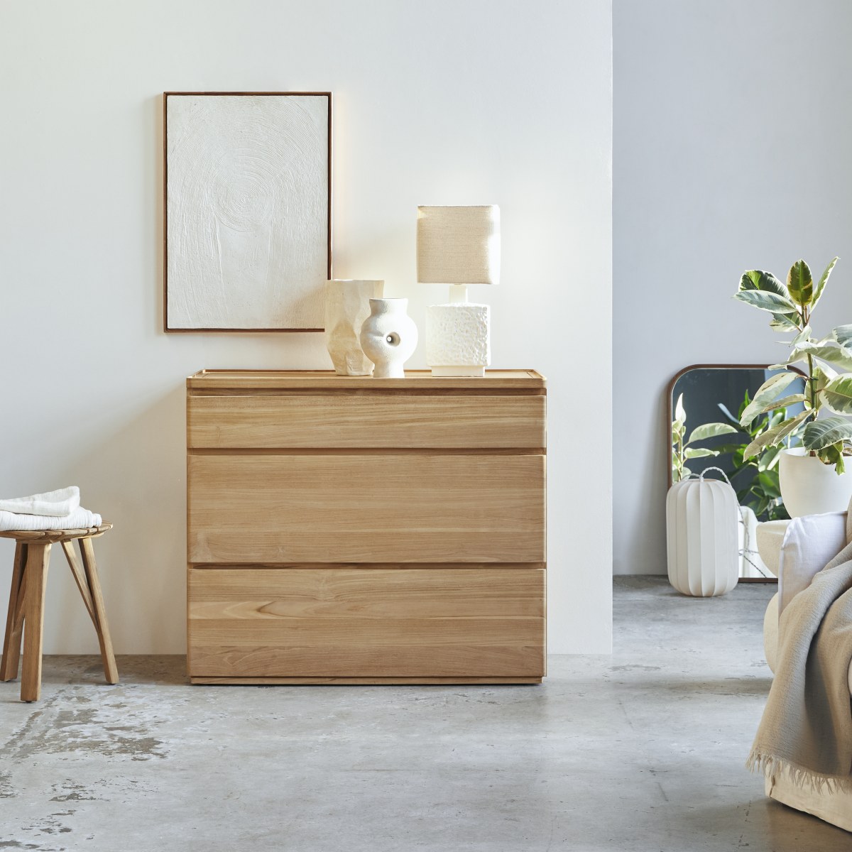 Commode en Teck massif, NINO naturel, TIKAMOON