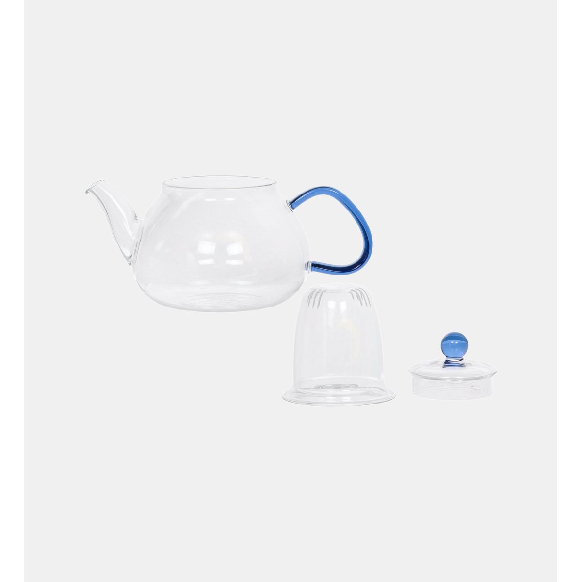 Coffret théière 70 cl et ses 2 tasses transparent / cristal, TABLE PASSION