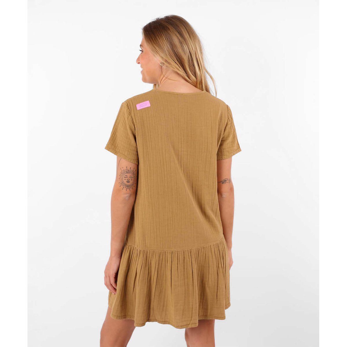 Robe en coton délavée DOMINGO camel, OXBOW