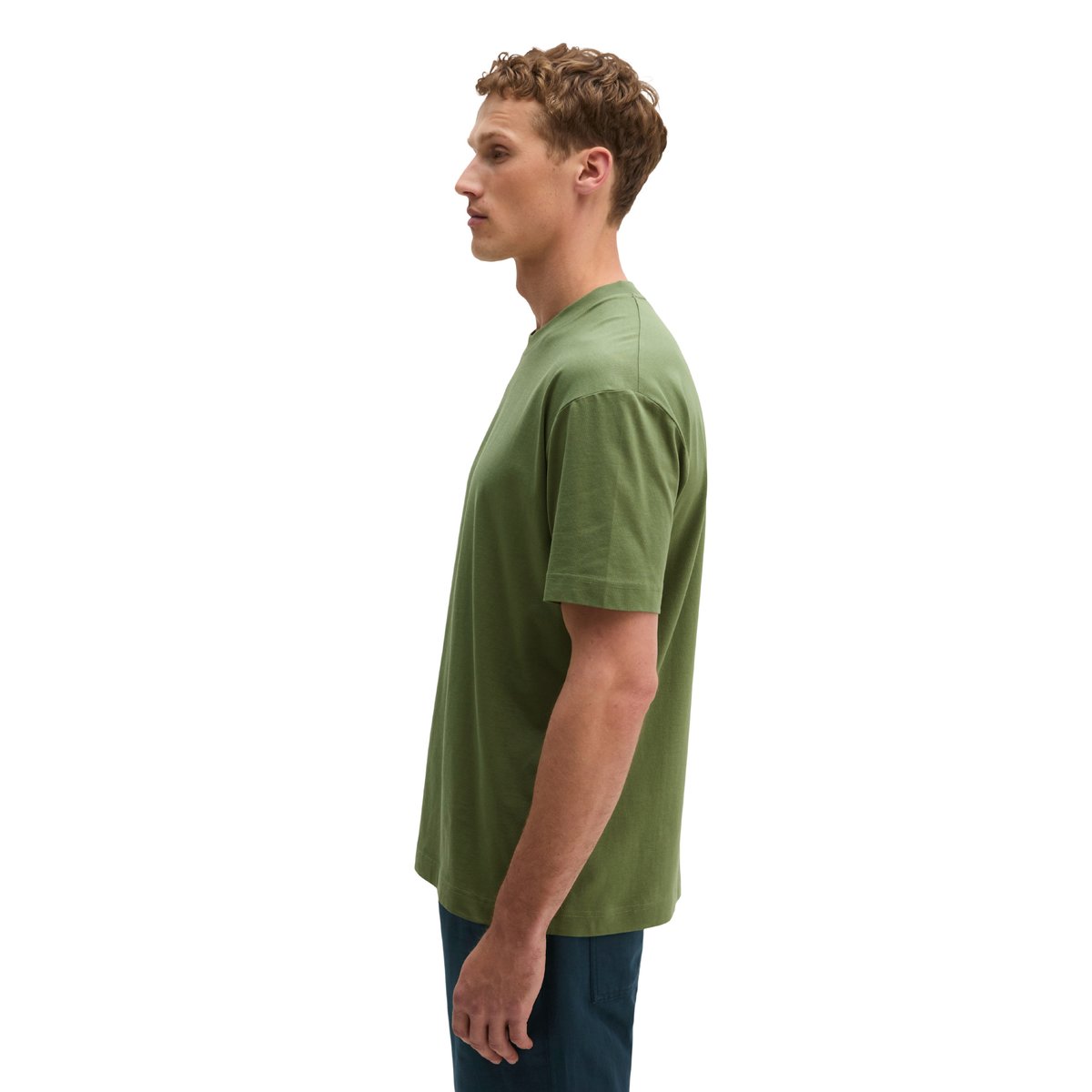 T-shirt loose en pur coton bio vert, MARC O'POLO