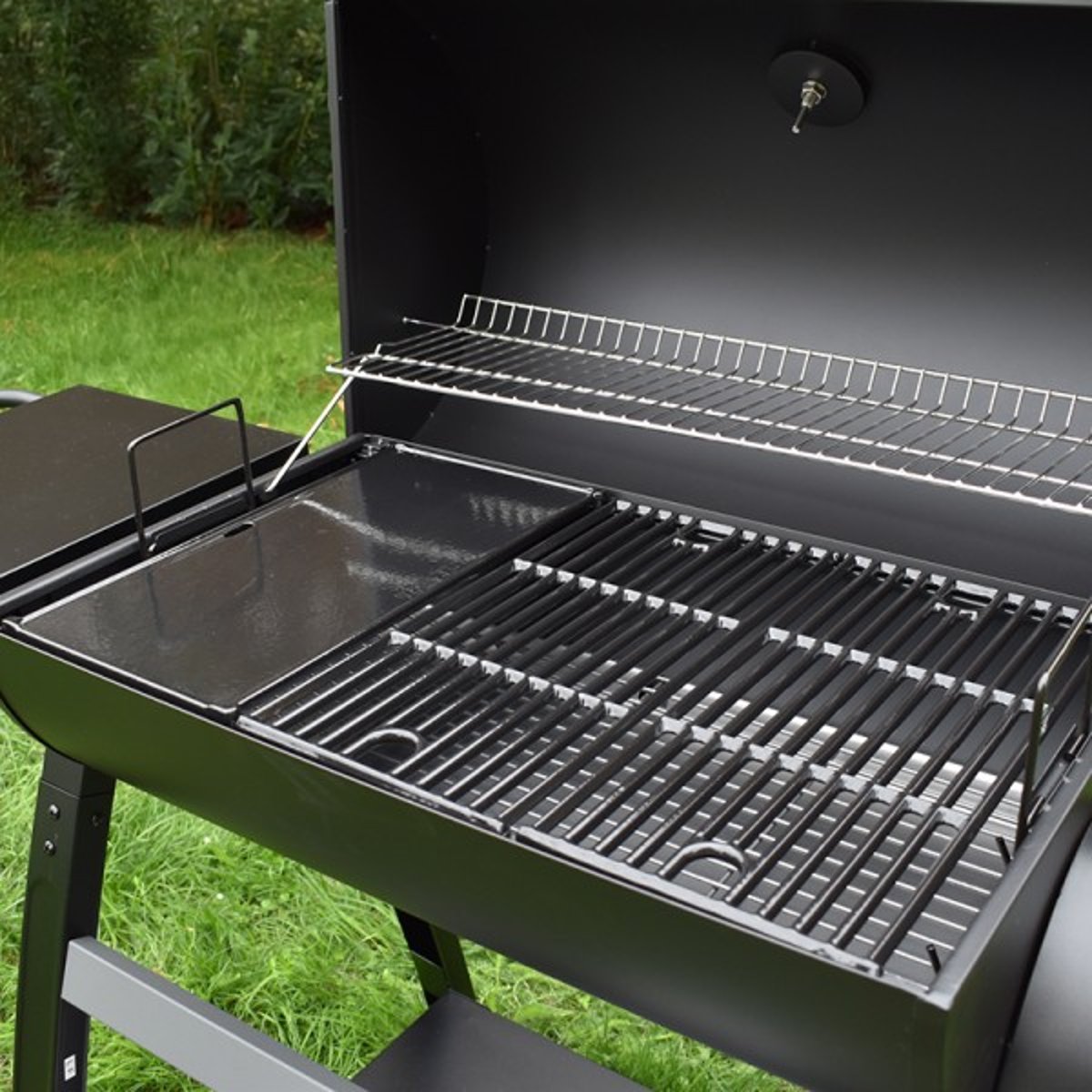 Barbecue à charbon VULKO fonte et inox noir, COOK IN GARDEN