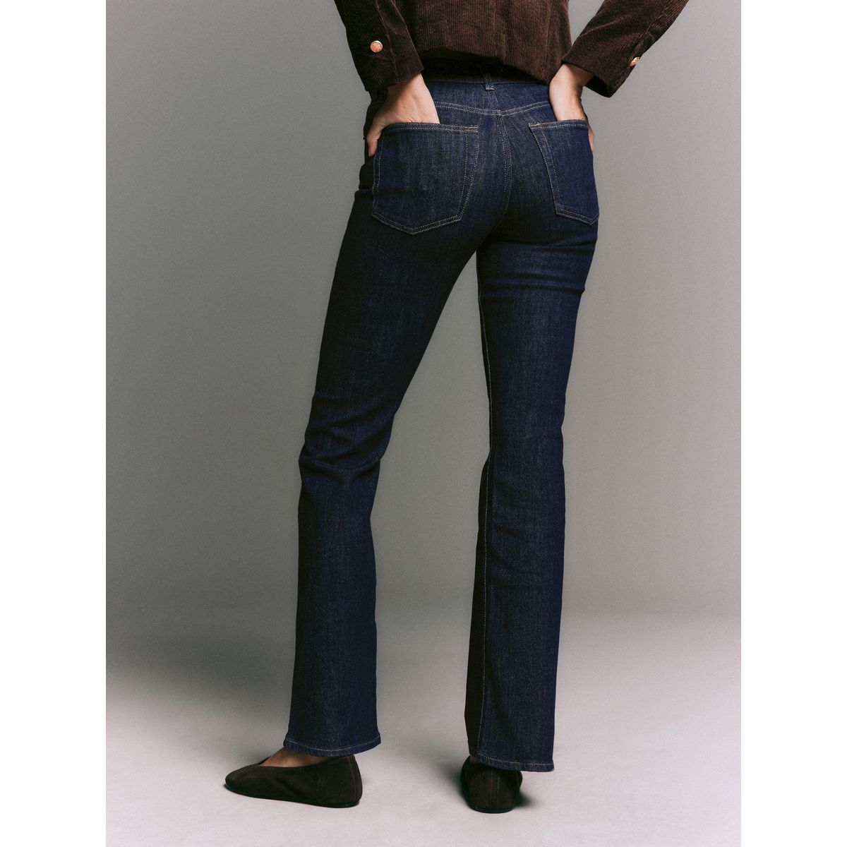 Jean bootcut authentique délavage bleu, NEXT