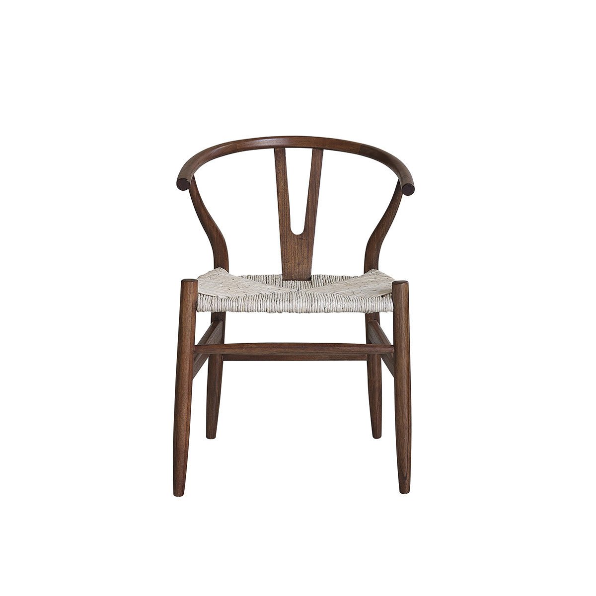 Chaise en bois massif et assise tissée  CAMILLE marron, BERAH GETAH