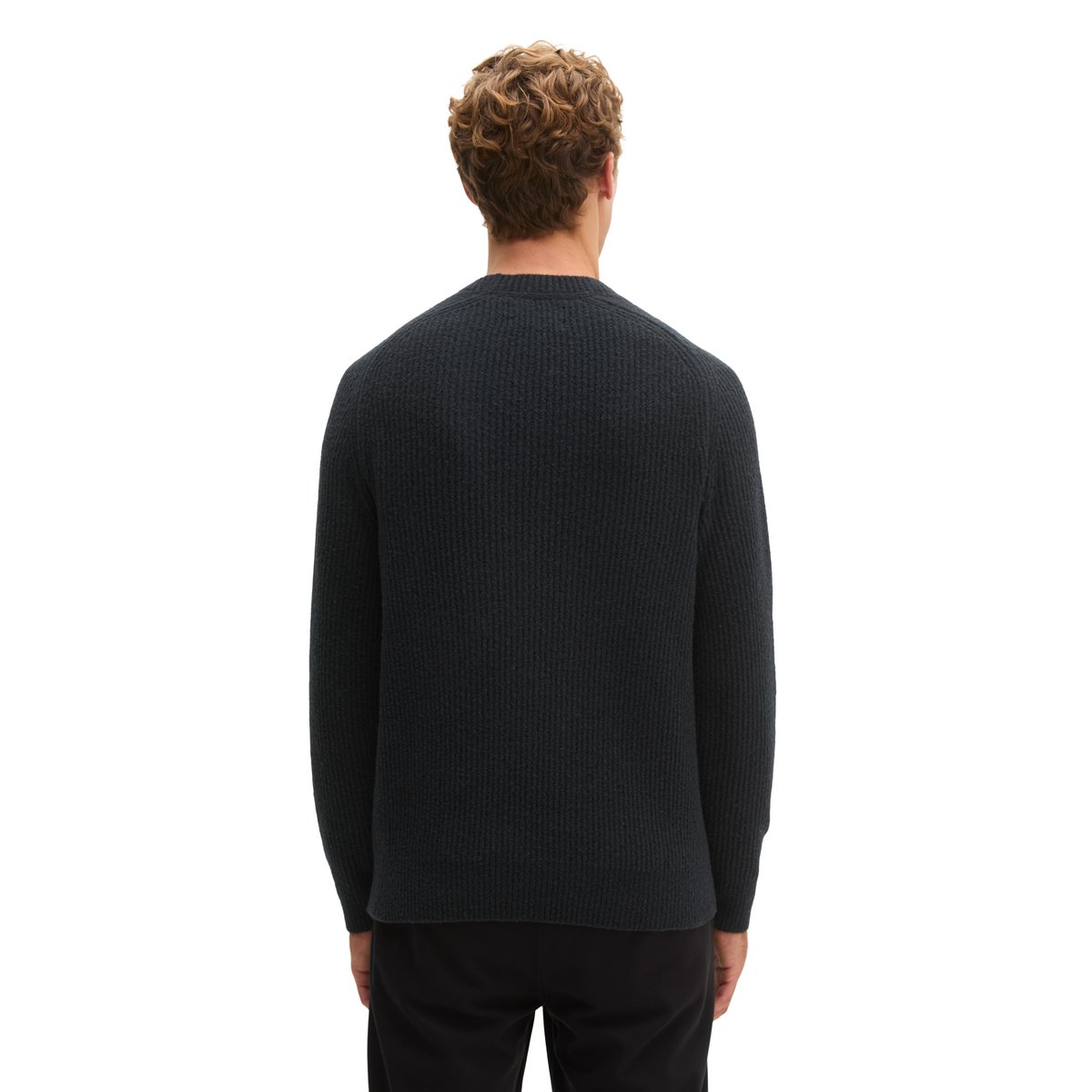 Pull coupe classique en mélange de laine vierge douce noir, MARC O'POLO