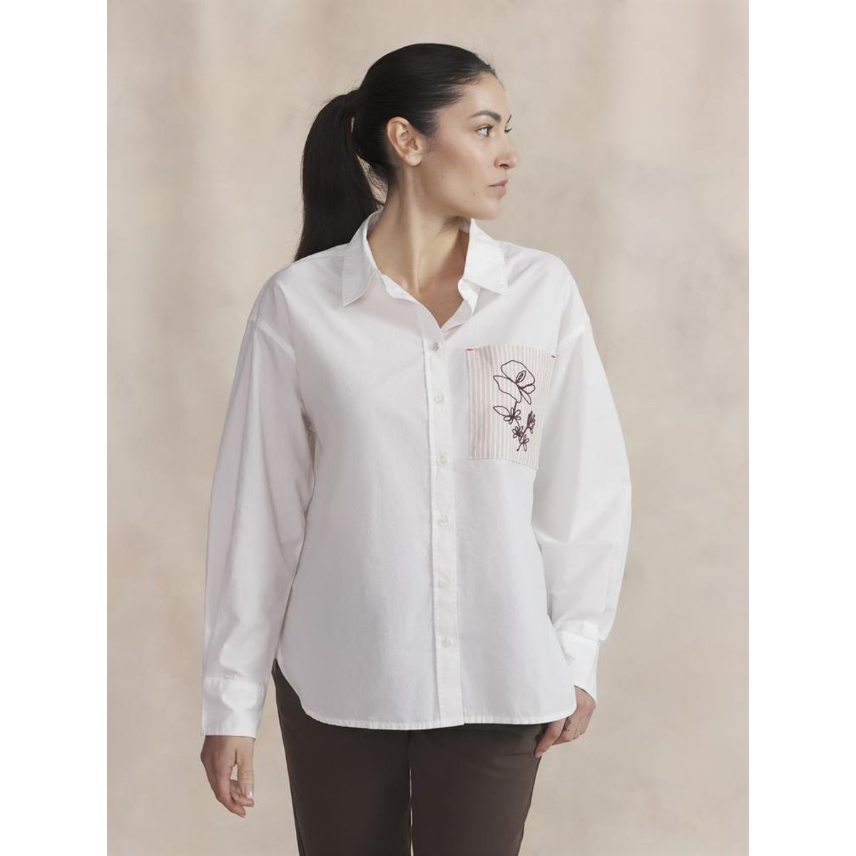 Chemise manches longues ERINANEW blanc, TBS