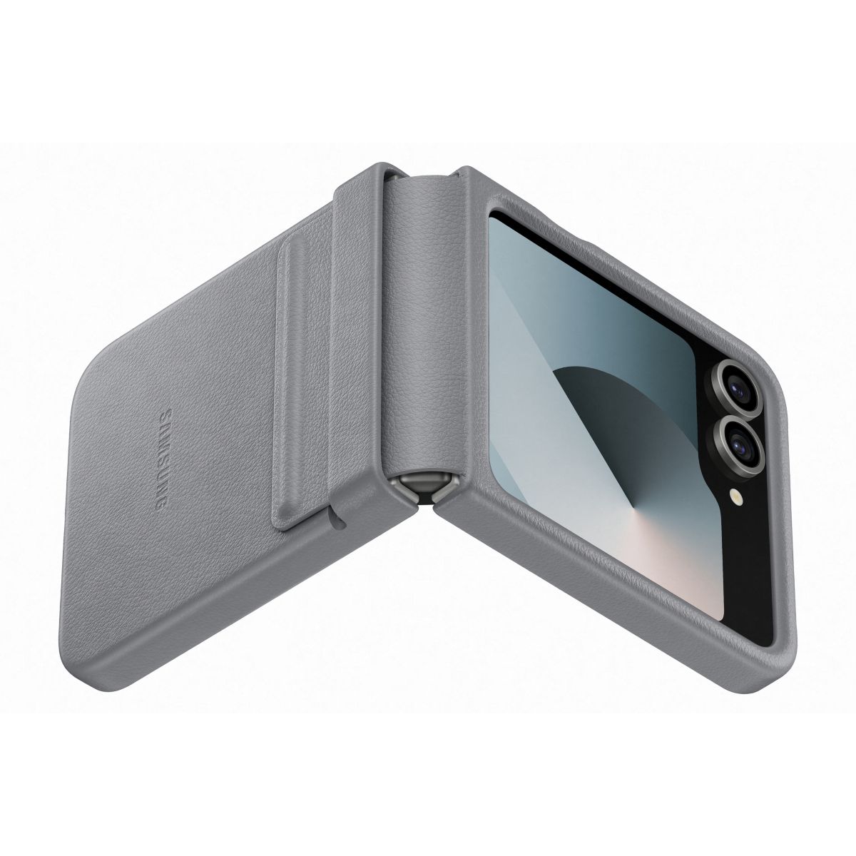 Coque Z Flip6 Gris Premium design couleur unique, SAMSUNG