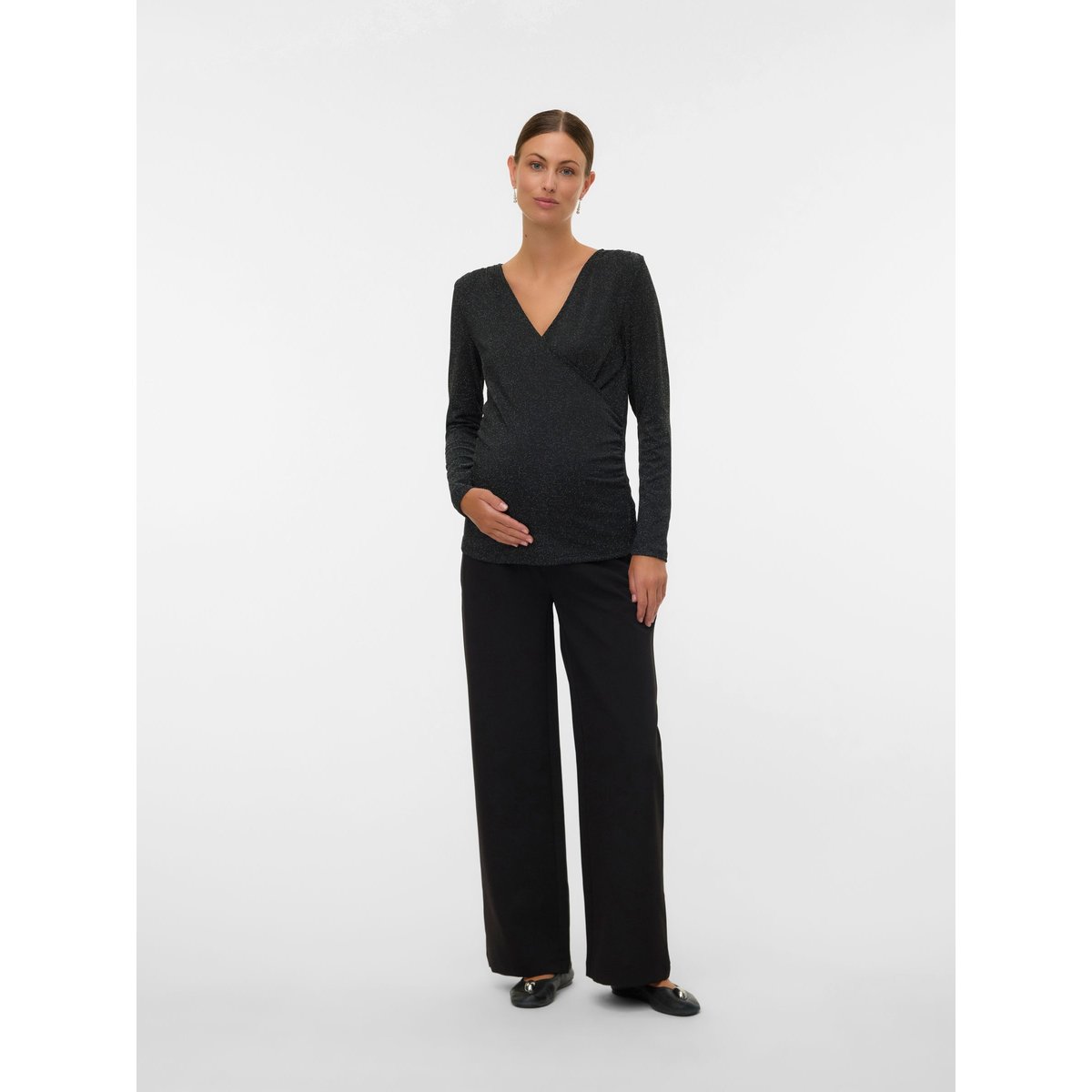 Pantalon À Jambe Large noire - black, MAMA LICIOUS