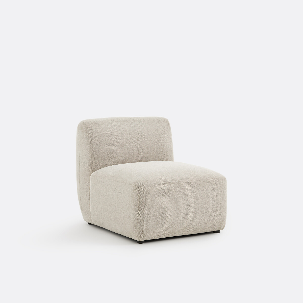 Chauffeuse modulable, en tissu texturé chiné, JASPE ecru, LA REDOUTE INTERIEURS